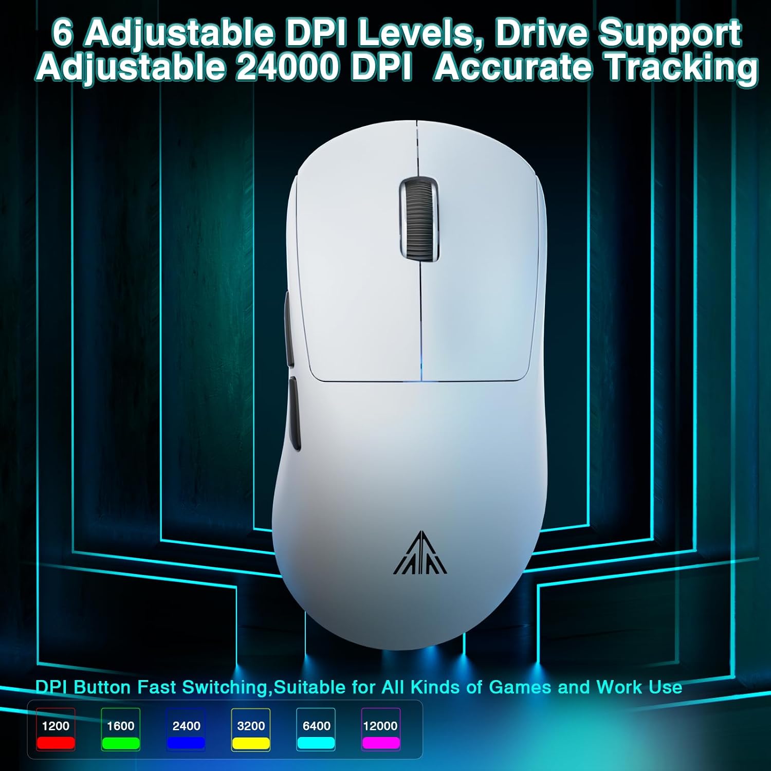 MOUSE GAMER CORBOBO SOLAKAKA SM850 WIRELESS 24000 DPI LIGERO - 4