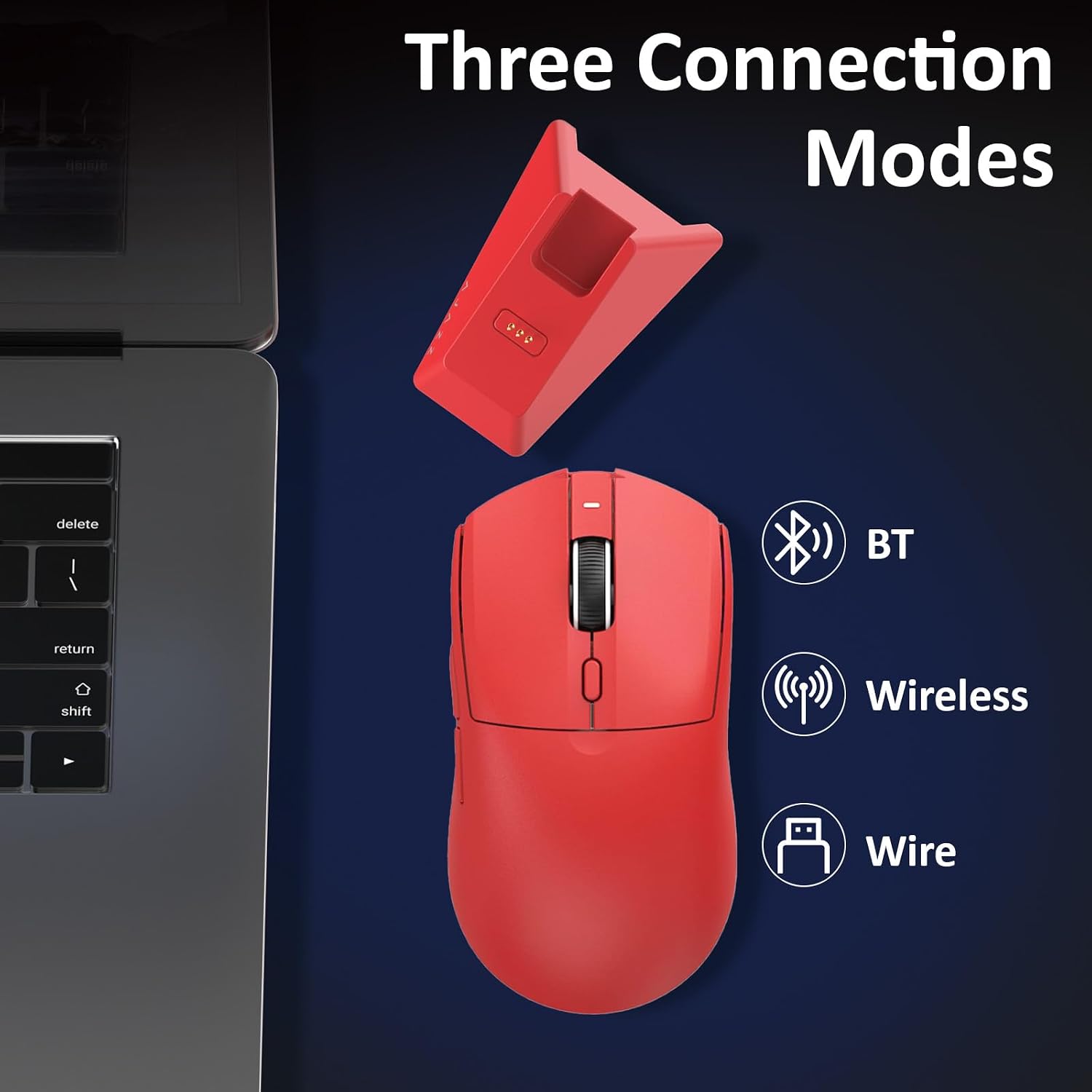 MOUSE GAMER AJAZZ AJ139 V2 MC INALÁMBRICO 24000DPI BLUETOOTH RGB - 4