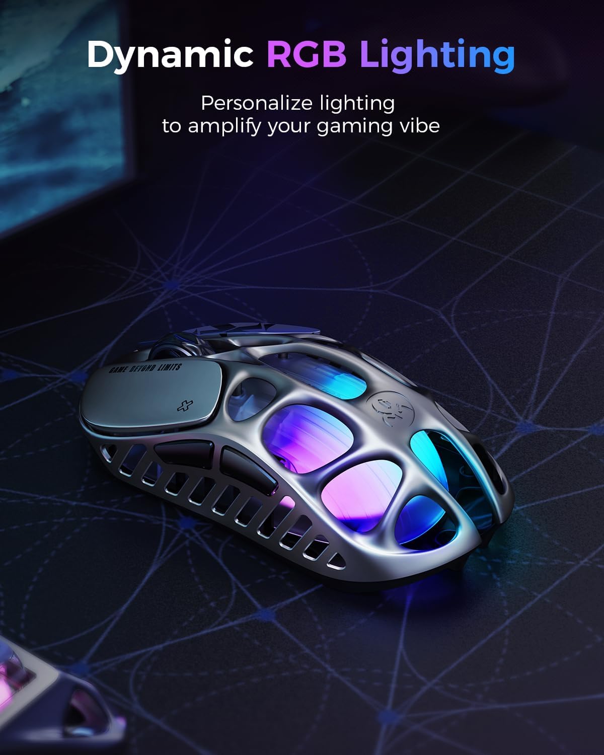 MOUSE GAMER GRAVASTAR MERCURY X PRO WIRELESS 32000 DPI RGB - 5