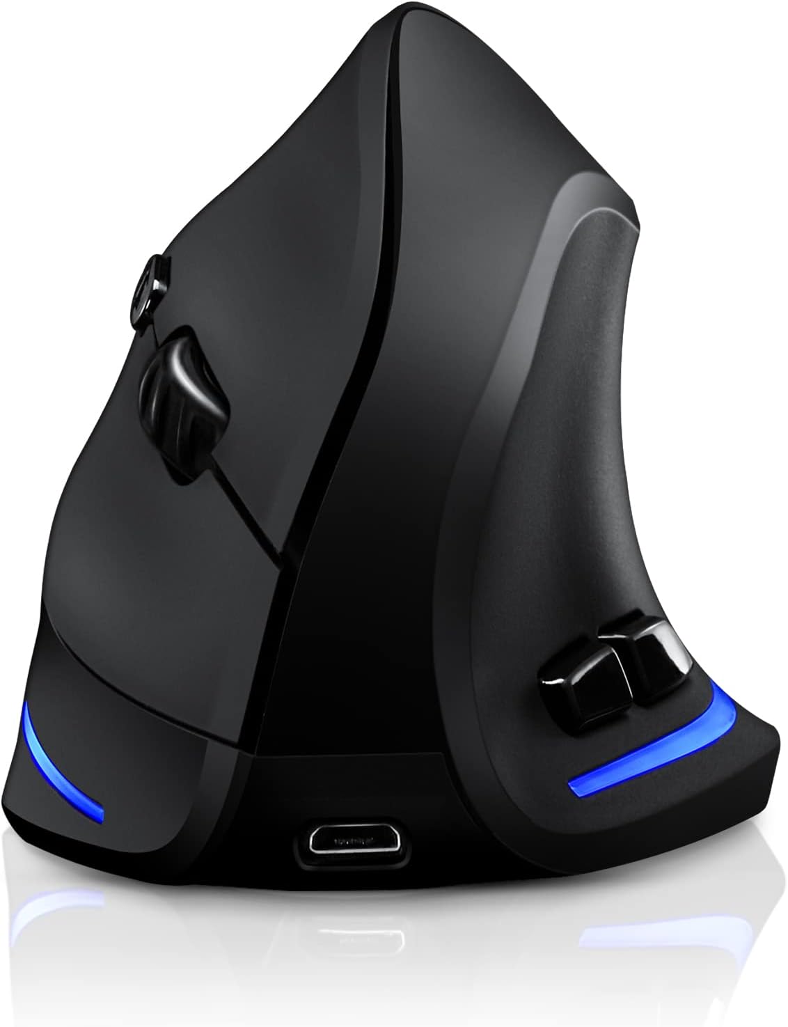 MOUSE GAMER TRELC WIRELESS TRI-MODE BT 5.0/3.0+2.4GHZ ERGONOMICO VERTICAL 3 DPI RECARGABLE NEGRO - 1