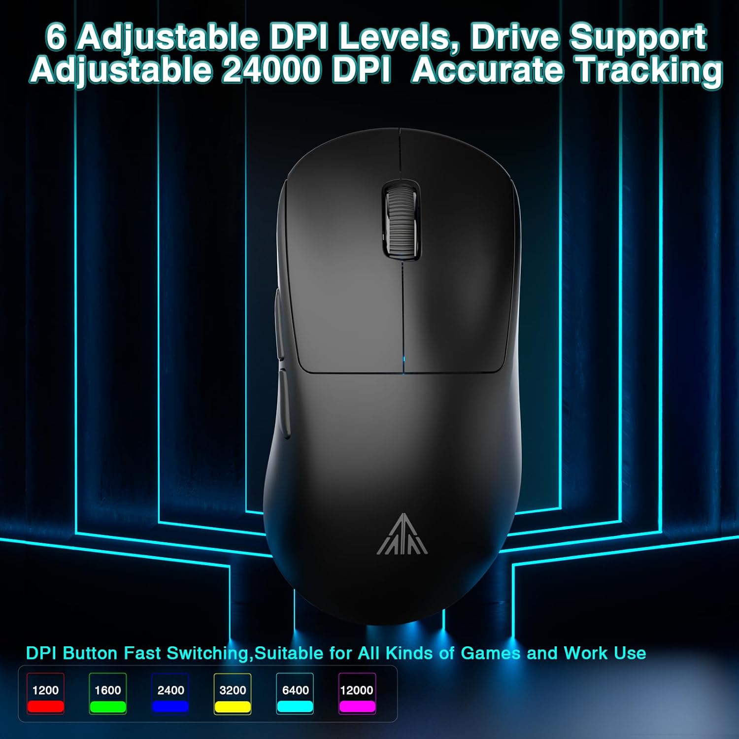 MOUSE GAMER CORBOBO SOLAKAKA SM850 INALÁMBRICO CON BOTONES PROGRAMABLES - 4