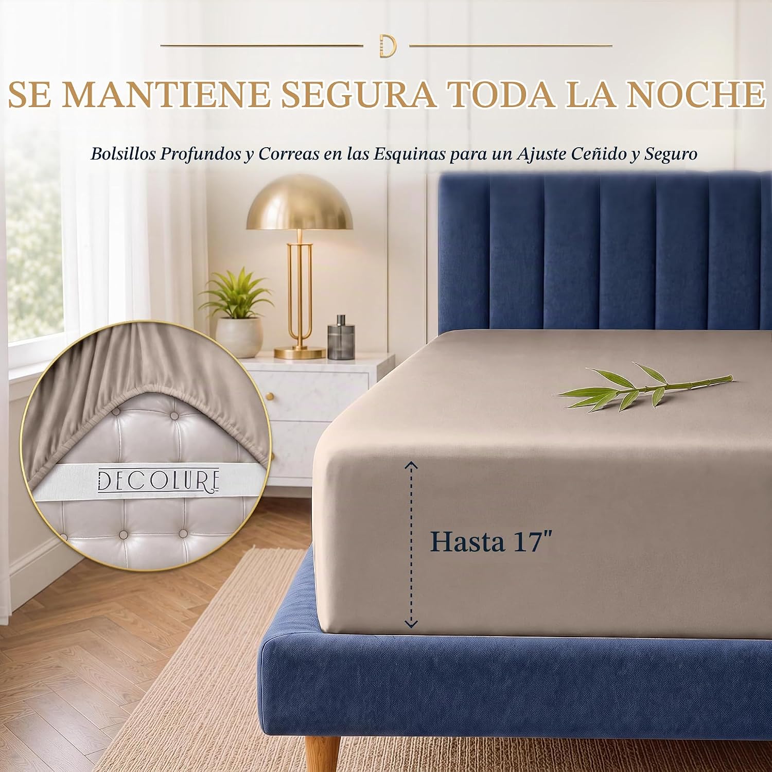 JUEGO DE SÁBANAS DECOLURE 100% VISCOSA DE BAMBÚ TWIN 3 PIEZAS - 5