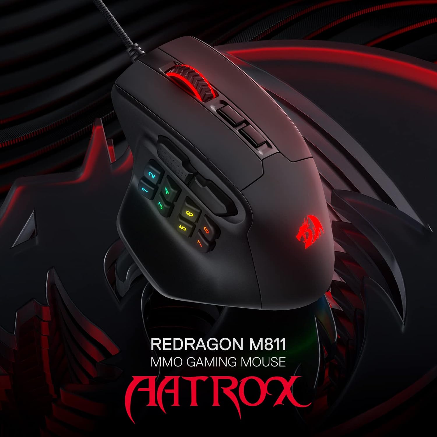 MOUSE GAMER REDRAGON M811 RGB CABLEADO 10000 DPI 15 BOTONES PROGRAMABLES - 2