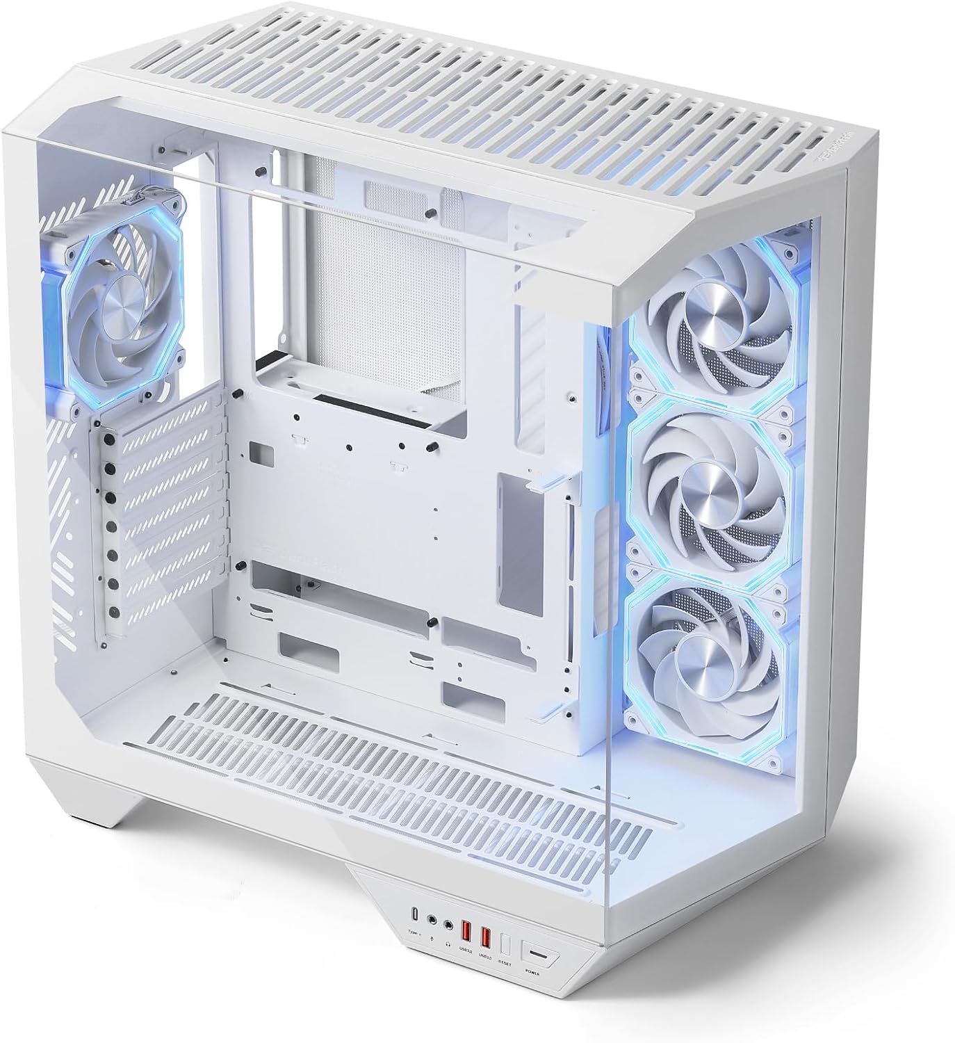 GABINETE PARA PC DARKFLASH DY470 FULL-TOWER ATX BLANCO CON 4 VENTILADORES PWM ARGB - 2