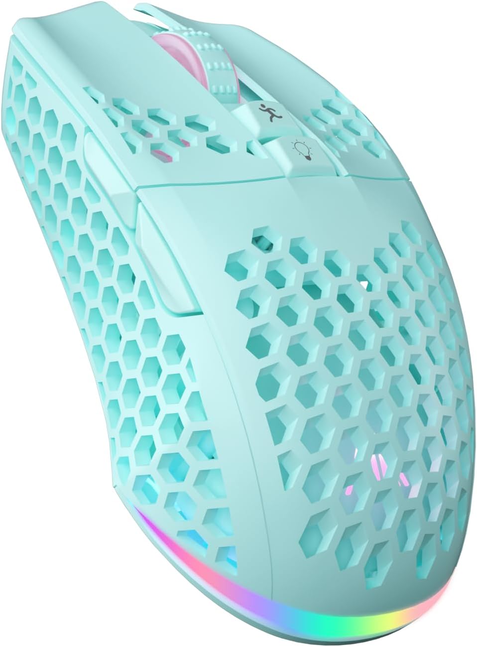 MOUSE GAMER SOLAKAKA SM600 INALÁMBRICO CON CARCASA HONEYCOMB GRIS - 1