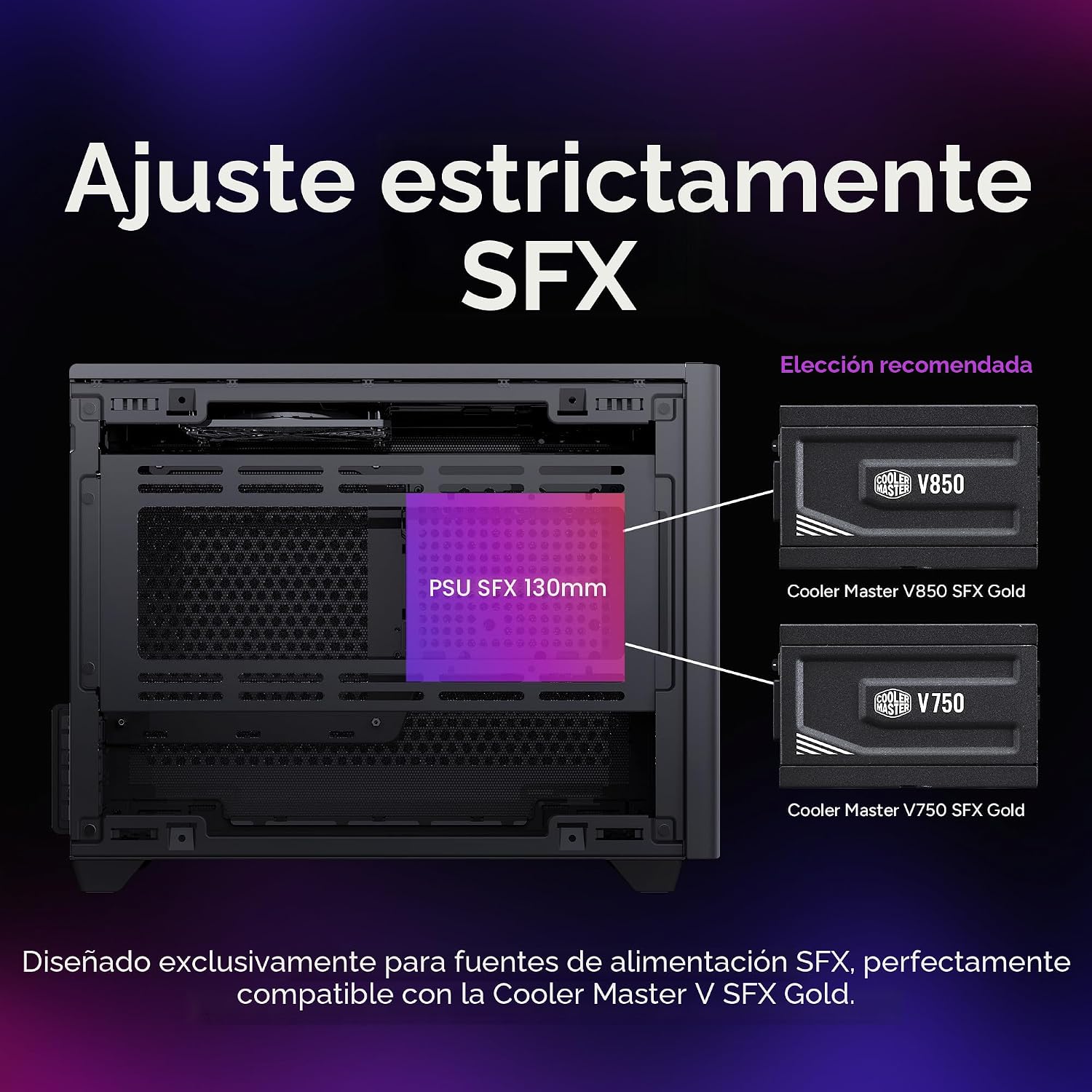 GABINETE COOLER MASTER NR200 MINI-ITX PARA PC CON SOPORTE PARA GPU DE 330MM - 4