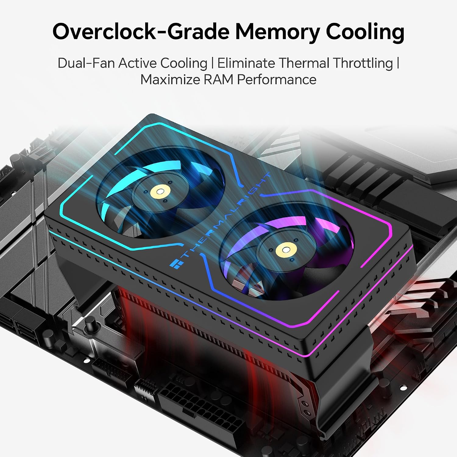 ENFRIADOR DE RAM THERMALRIGHT MC-2 ARGB CON DOBLE VENTILADOR PWM 3200RPM - 2