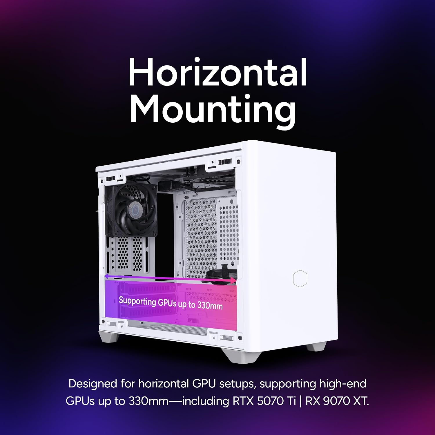 GABINETE COOLER MASTER NR200 MINI-ITX BLANCO SOPORTE GPU 330MM - 5