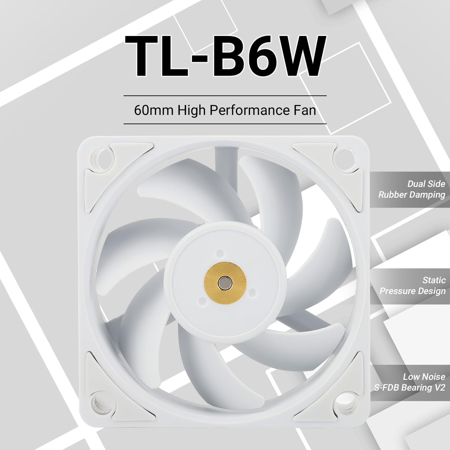 VENTILADOR PARA CPU THERMALRIGHT TL-B6W 60MM BLANCO 3200RPM - 2