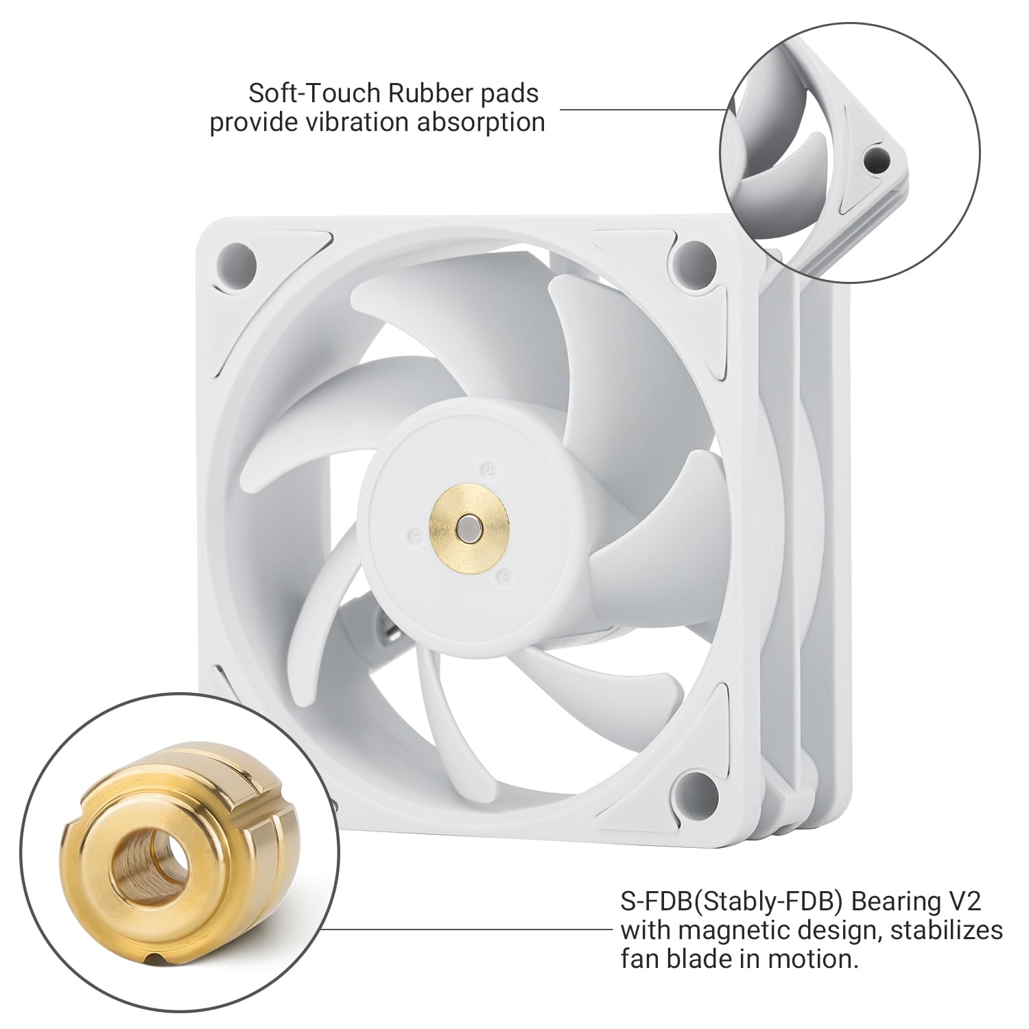 VENTILADOR PARA CPU THERMALRIGHT TL-B6W 60MM BLANCO 3200RPM - 4