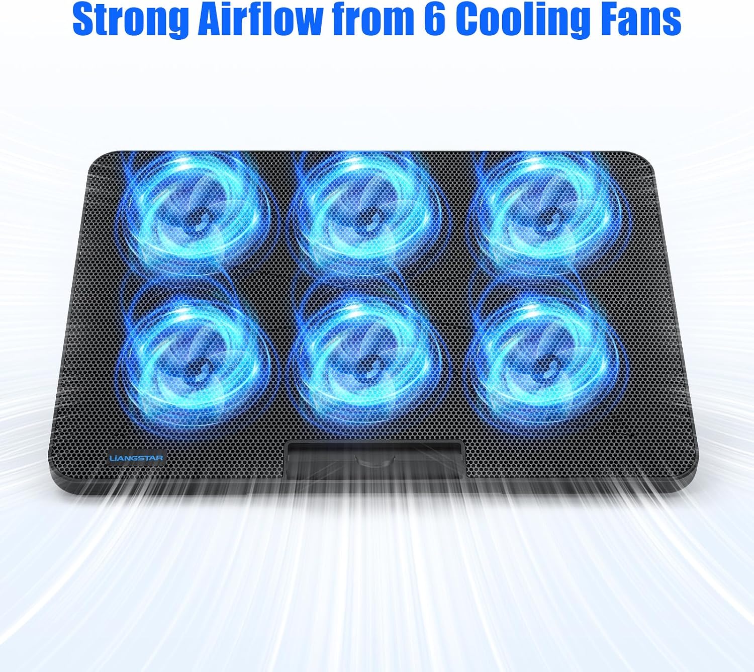 BASE DE ENFRIAMIENTO PARA LAPTOP LIANGSTAR CON 6 VENTILADORES SILENCIOSOS PARA NOTEBOOKS DE 12 A 17 PULGADAS - 2