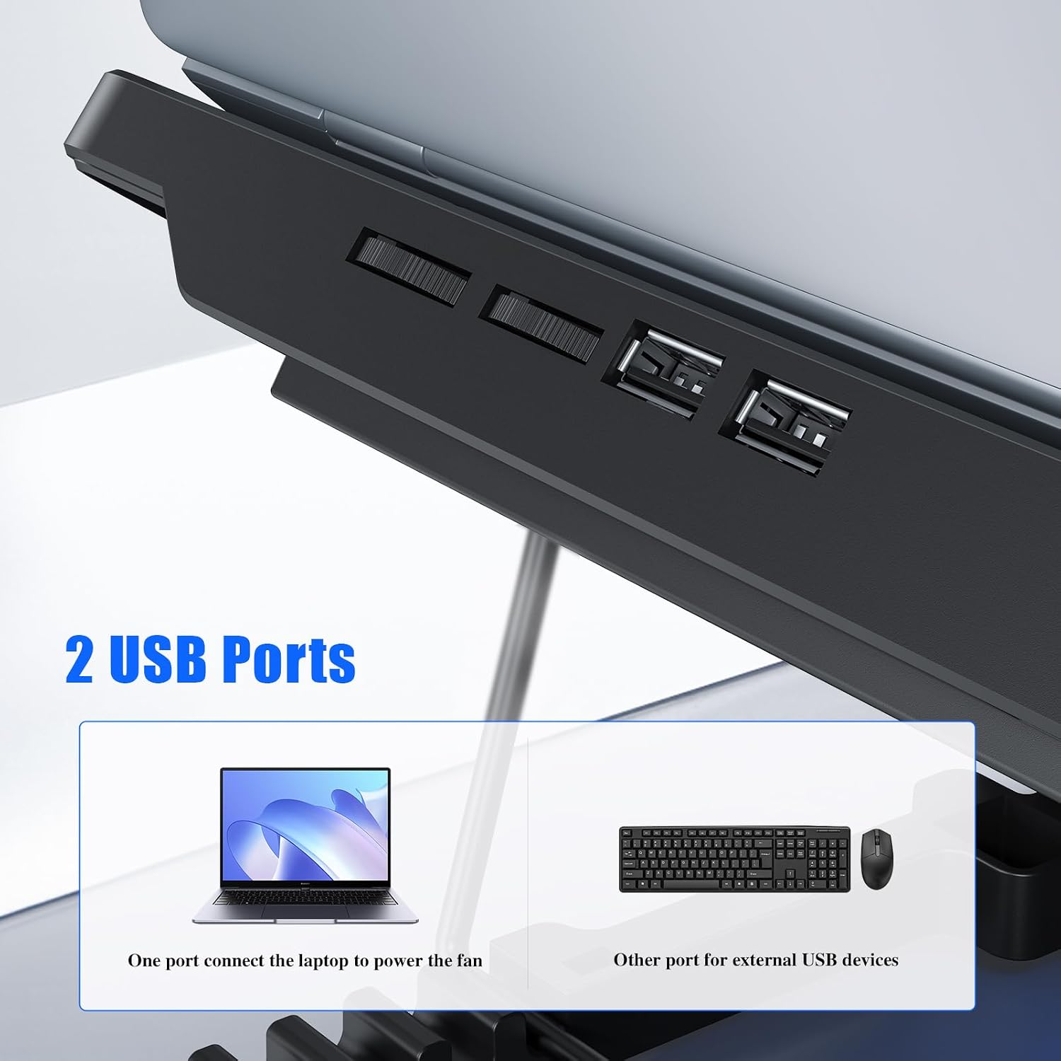 BASE DE ENFRIAMIENTO PARA LAPTOP LIANGSTAR CON 6 VENTILADORES SILENCIOSOS PARA NOTEBOOKS DE 12 A 17 PULGADAS - 4