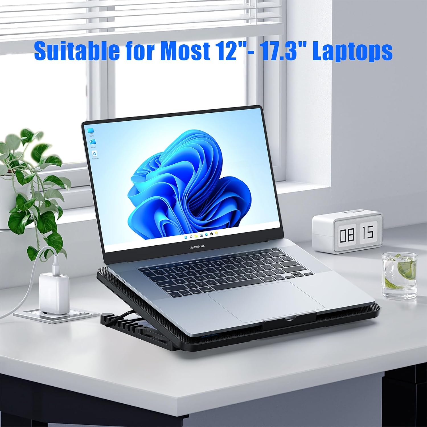 BASE DE ENFRIAMIENTO PARA LAPTOP LIANGSTAR CON 6 VENTILADORES SILENCIOSOS PARA NOTEBOOKS DE 12 A 17 PULGADAS - 5
