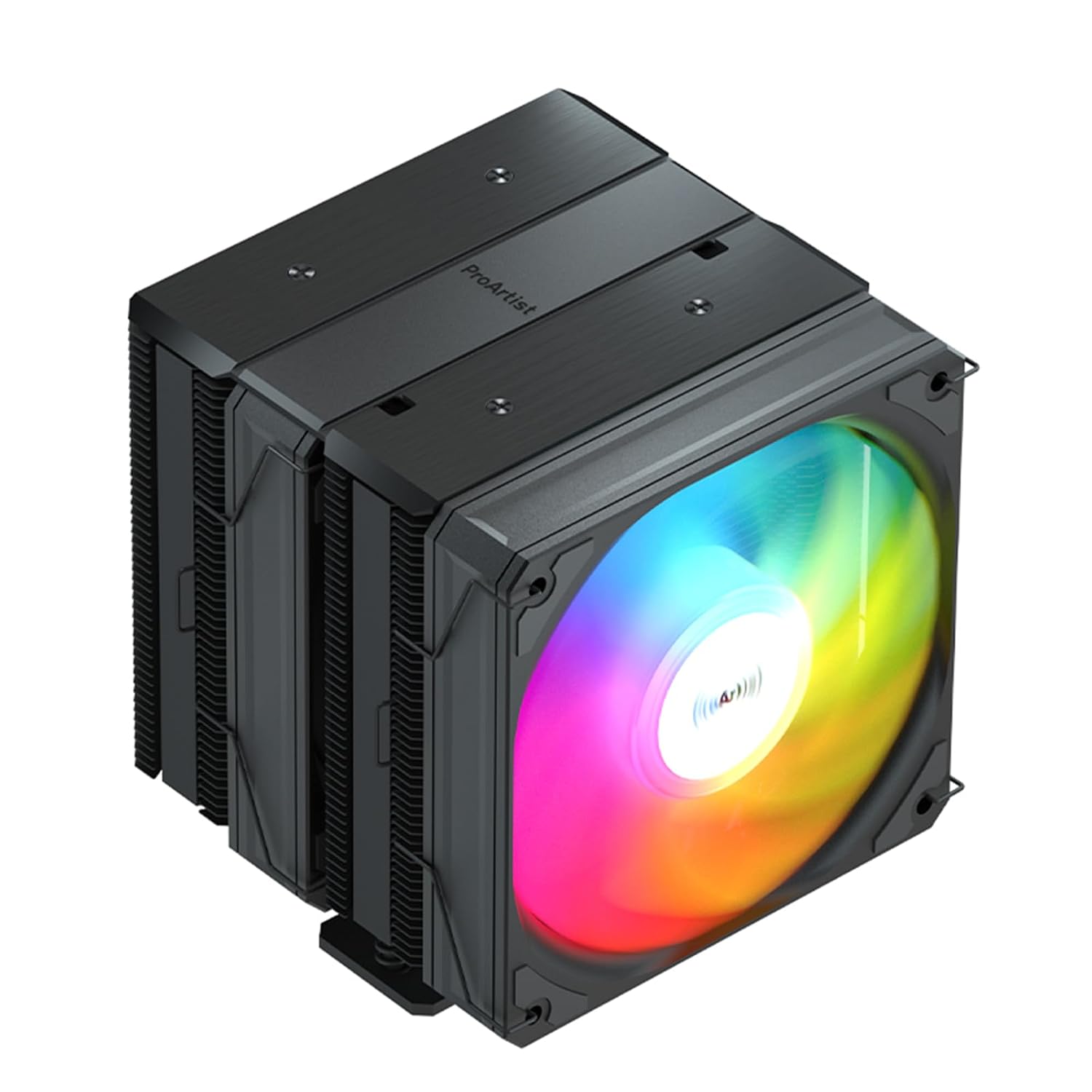 ENFRIADOR DE CPU PROARTIST E6 PRO BLACK ARGB DUAL TOWER 250W TDP - 1