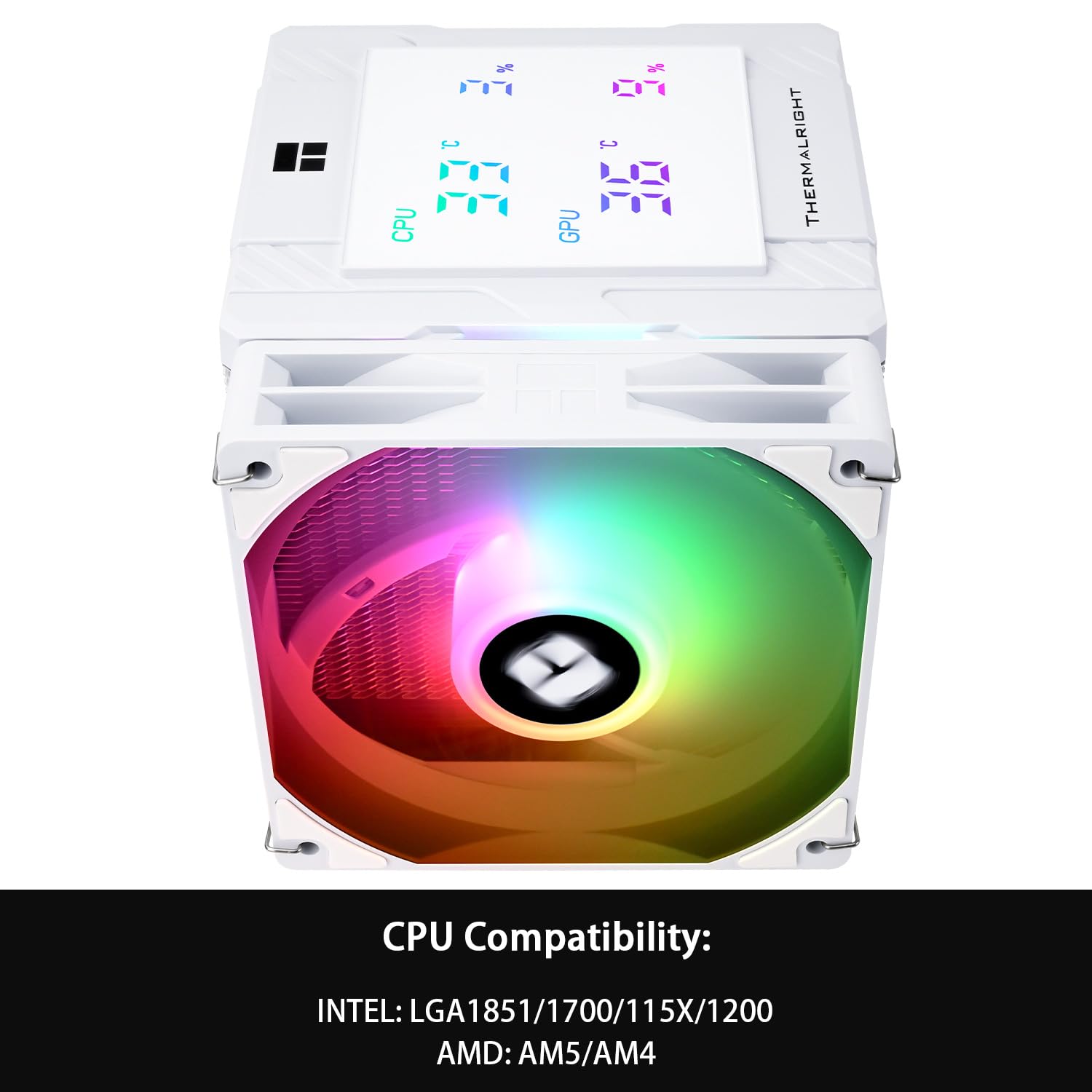 ENFRIADOR DE CPU THERMALRIGHT PEERLESS ASSASSIN 120 DIGITAL ARGB BLANCO - 3