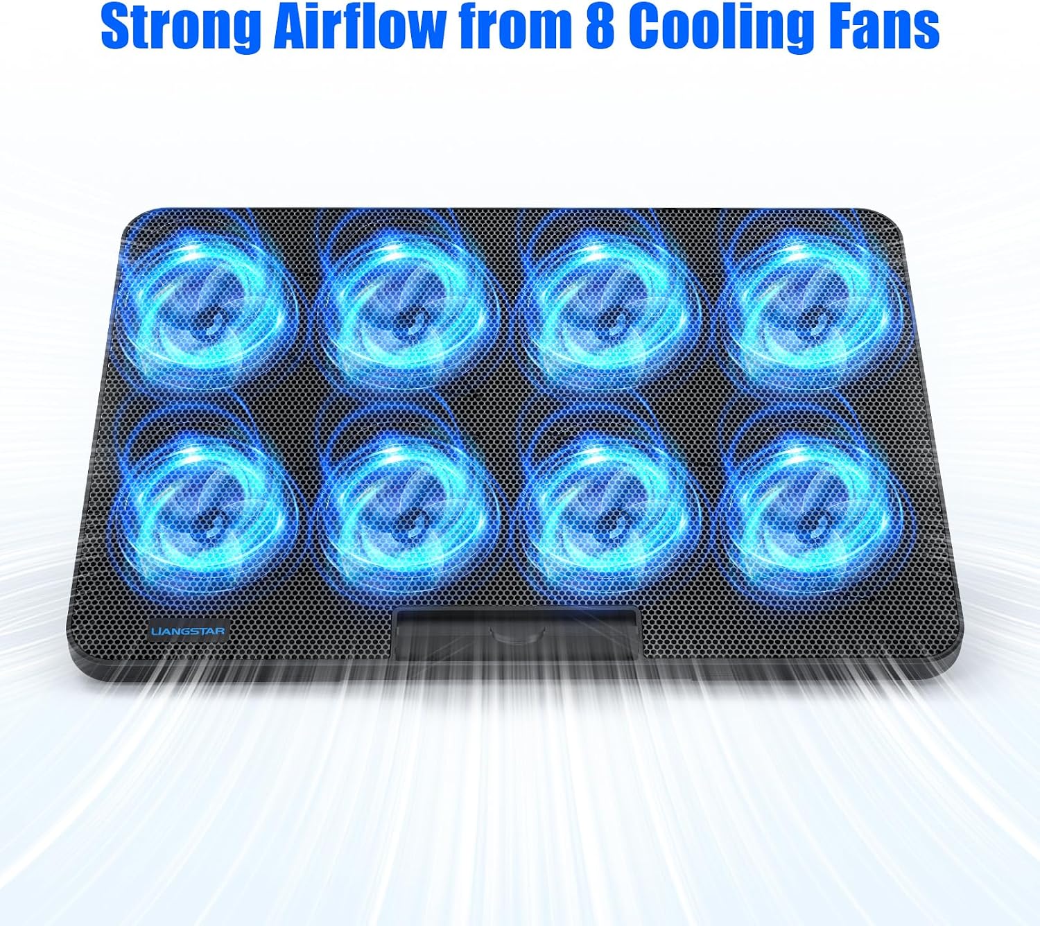 BASE DE ENFRIAMIENTO PARA LAPTOP LIANGSTAR CON 8 VENTILADORES SILENCIOSOS PARA LAPTOPS DE 12 A 17 PULGADAS - 2