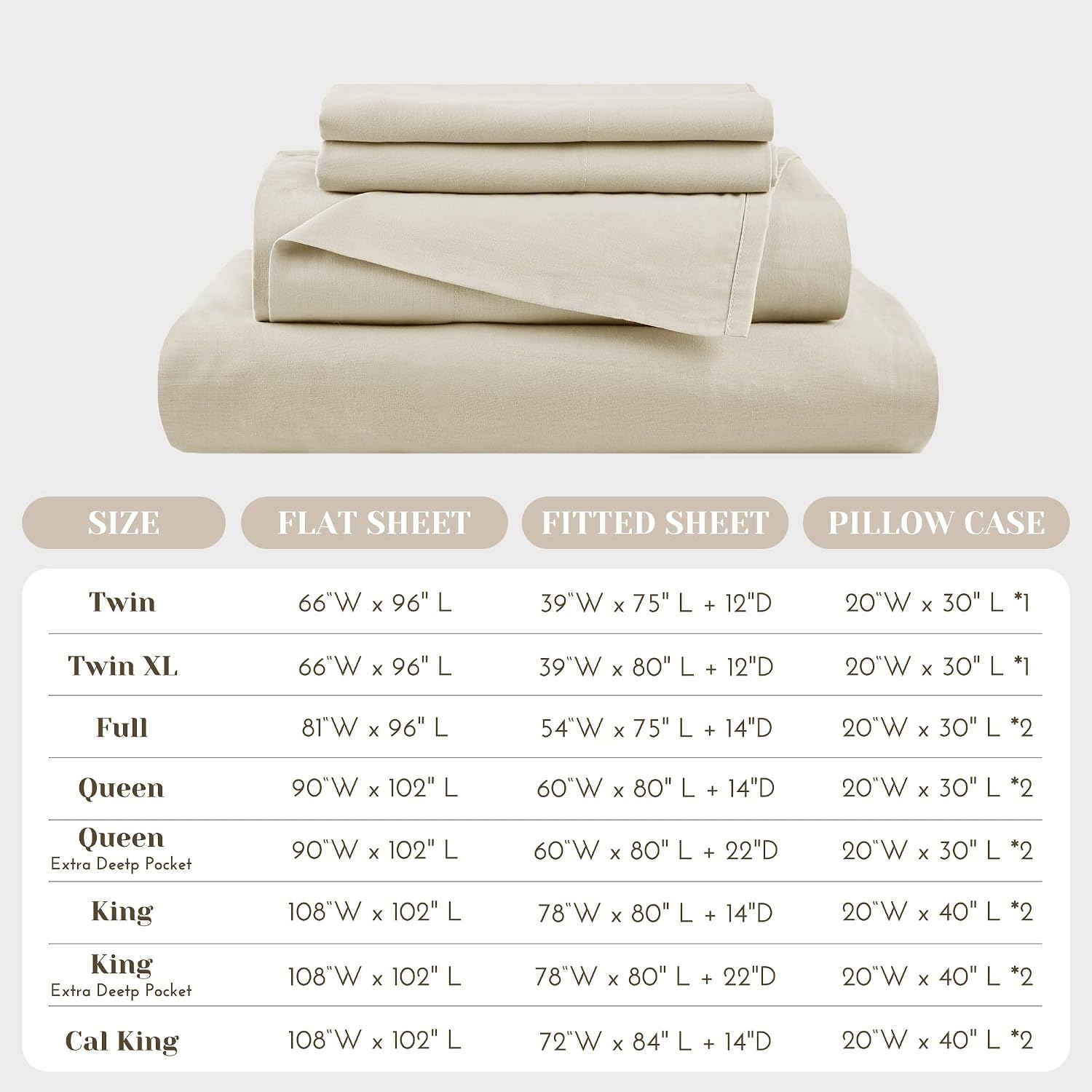 JUEGO DE SÁBANAS COMFORT SPACES PERCALE ALGODÓN 100% QUEEN 4 PIEZAS CREMA - 4