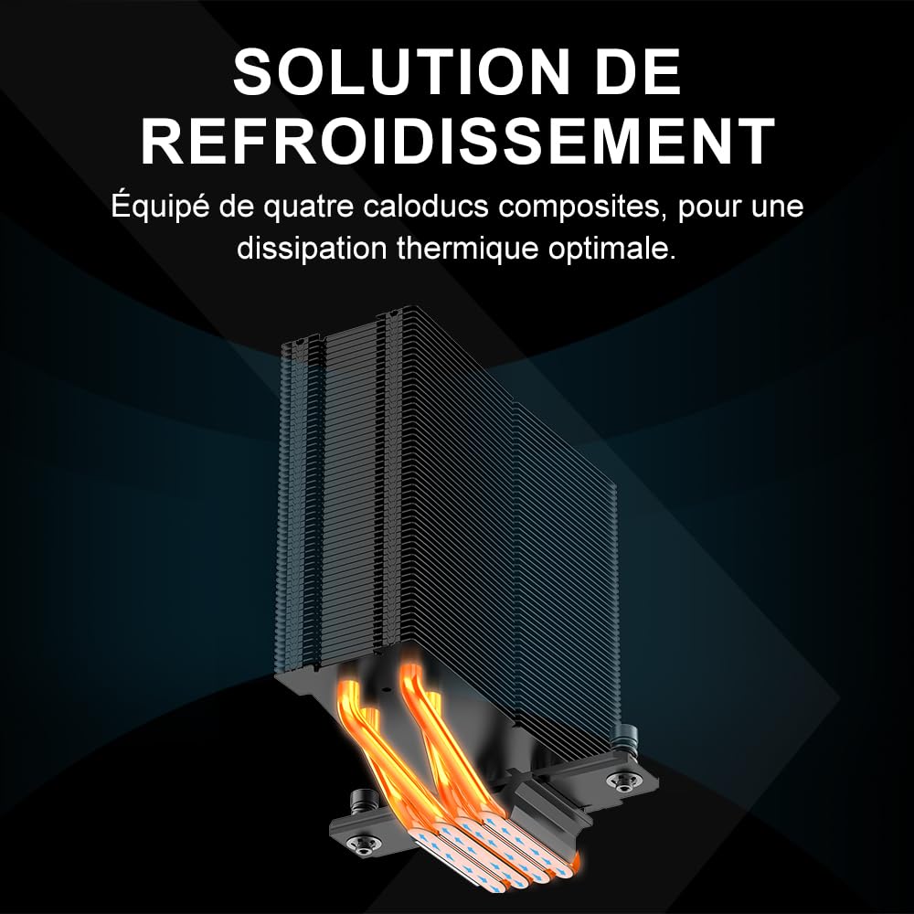 ENFRIADOR DE CPU SAMA A40 COMPACT TOWER 240W TDP NEGRO - 4