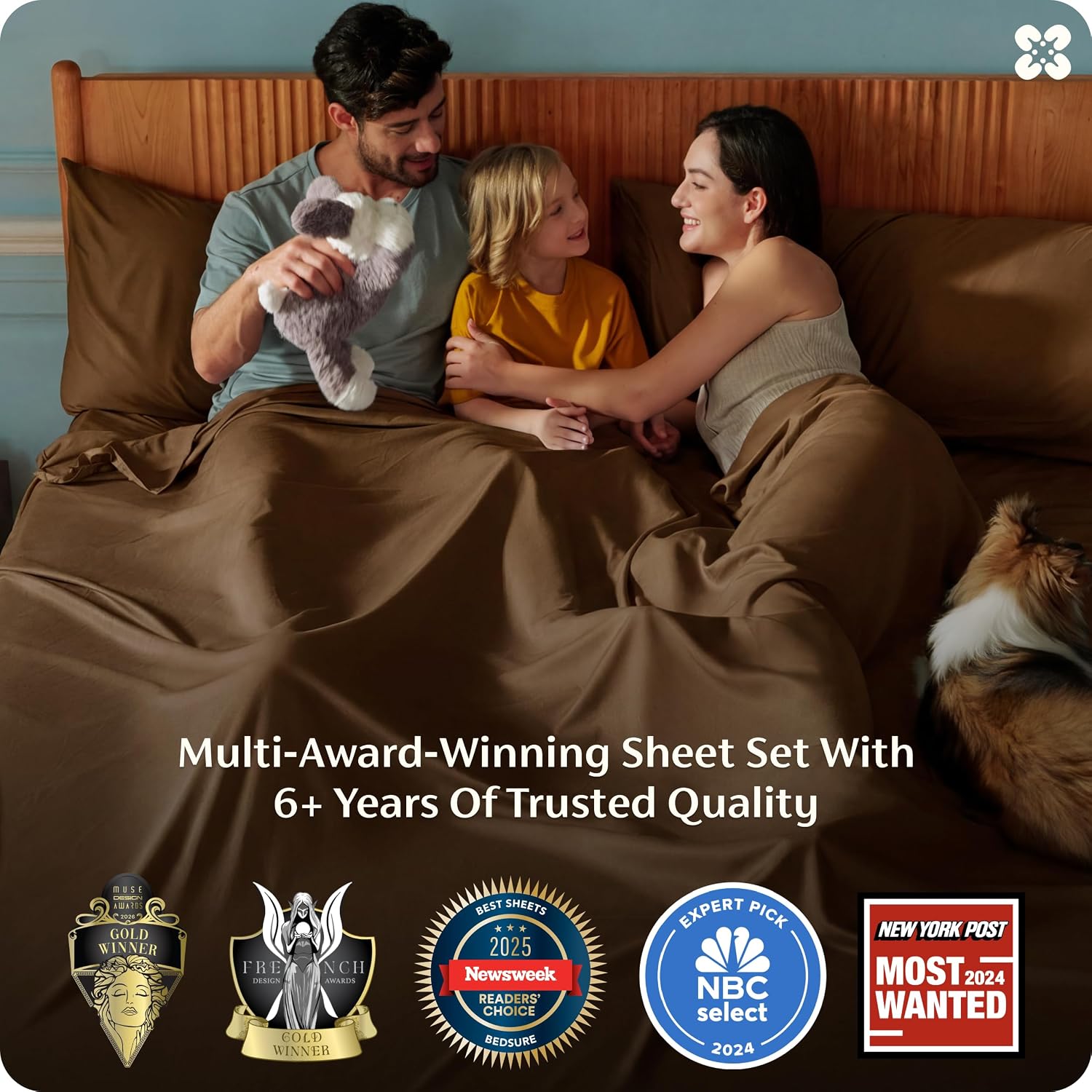 JUEGO DE SÁBANAS BEDSURE PUREWOVEN 100% RAYÓN DE BAMBÚ FULL 4 PIEZAS - 3