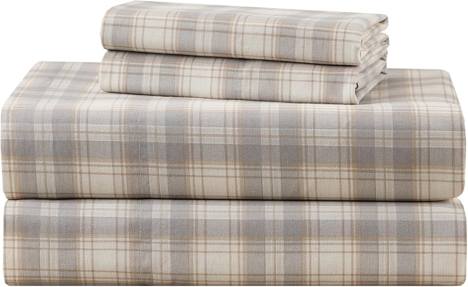 JUEGO DE SÁBANAS COMFORT SPACES WESLEY TAUPE 1 PLAZA 3 PIEZAS 100% ALGODÓN PERCAL - 1