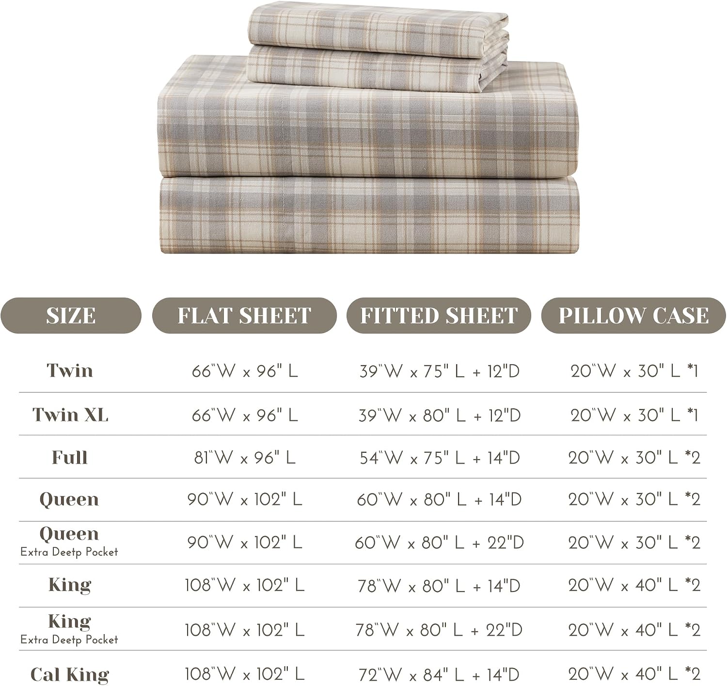 JUEGO DE SÁBANAS COMFORT SPACES WESLEY TAUPE 1 PLAZA 3 PIEZAS 100% ALGODÓN PERCAL - 4