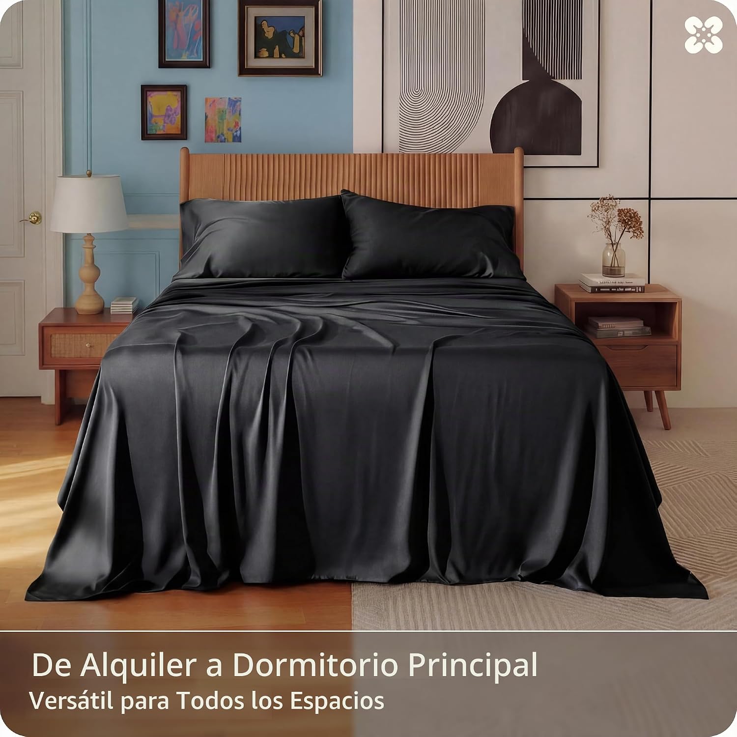 JUEGO DE SÁBANAS BEDSURE PUREWOVEN 100% RAYÓN DE BAMBÚ FULL 4 PIEZAS - 5