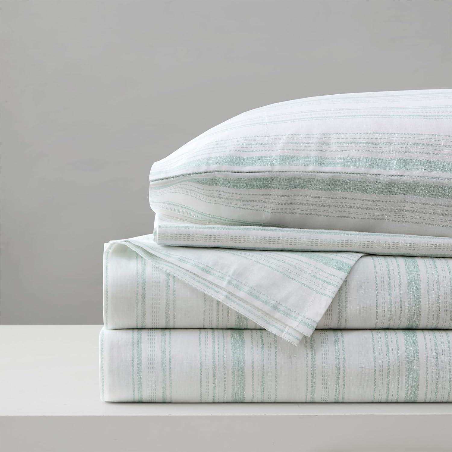 JUEGO DE SÁBANAS COMFORT SPACES QUEEN 100% ALGODÓN PERCAL 4 PIEZAS GOOD VIBES - 1