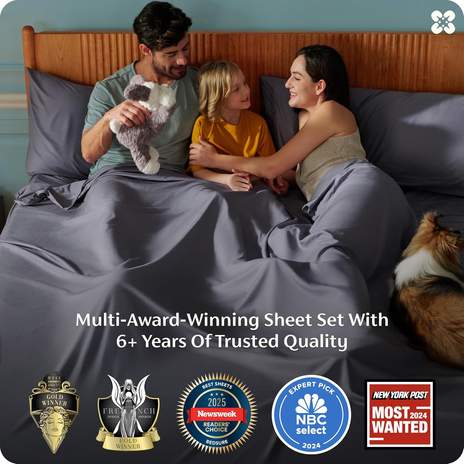 JUEGO DE SÁBANAS BEDSURE PUREWOVEN 100% RAYÓN DE BAMBÚ FULL 4 PIEZAS - 3