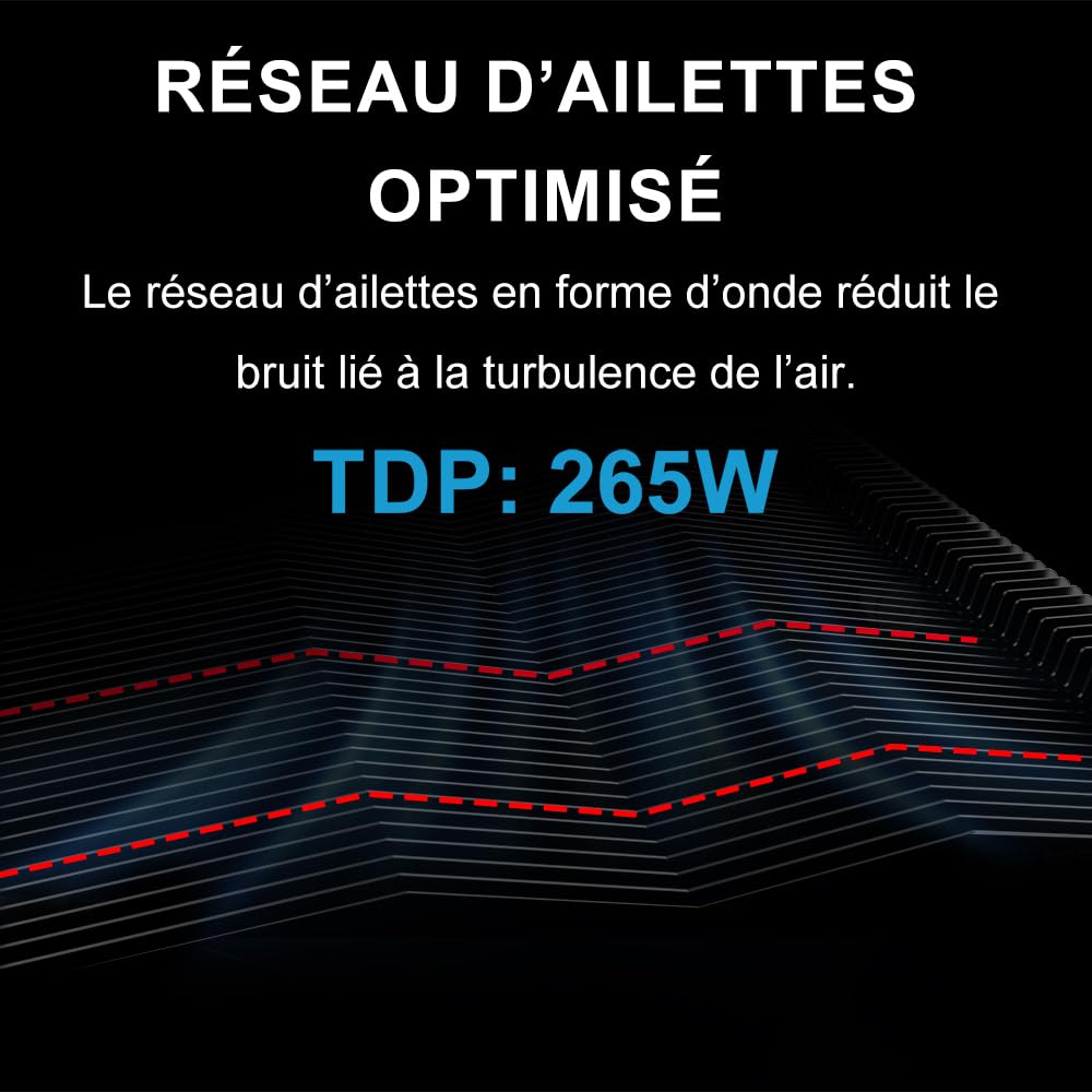 ENFRIADOR DE CPU SAMA A60E DUAL TOWER 265W TDP PLATA - 4