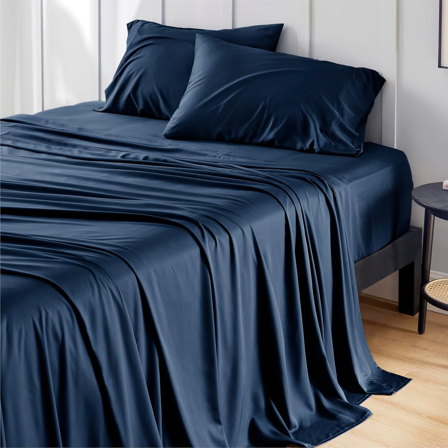 JUEGO DE SÁBANAS BEDSURE PUREWOVEN 100% RAYÓN DE BAMBÚ FULL 4 PIEZAS - 1