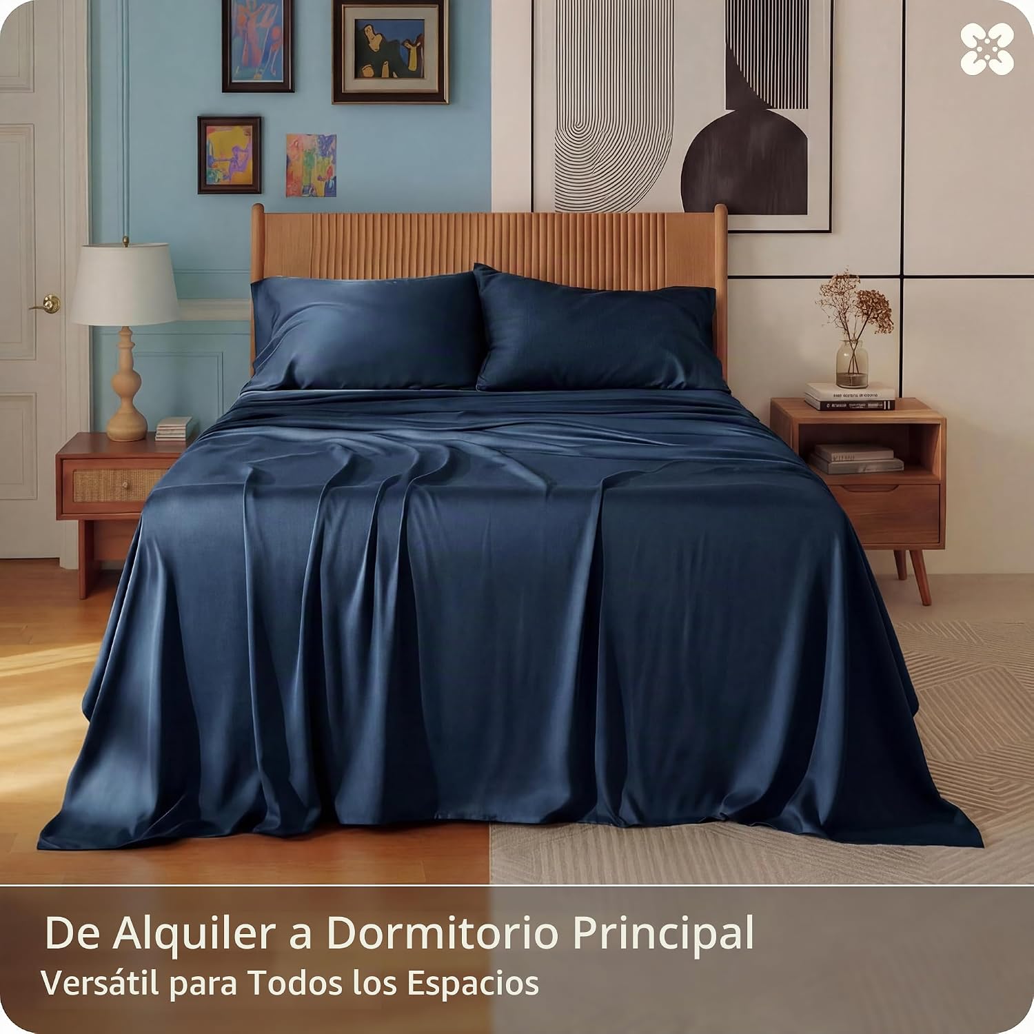 JUEGO DE SÁBANAS BEDSURE PUREWOVEN 100% RAYÓN DE BAMBÚ FULL 4 PIEZAS - 5