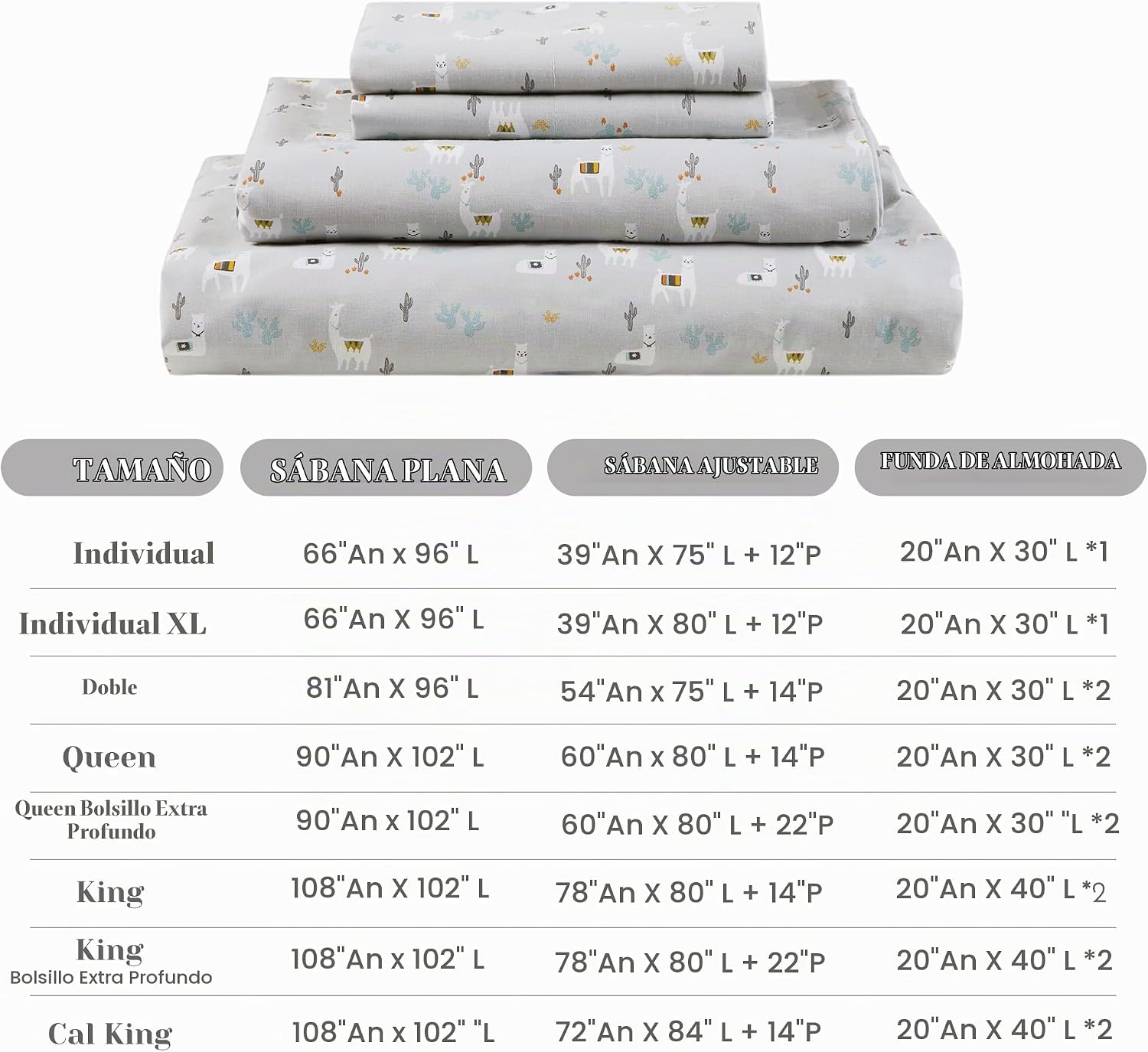JUEGO DE SÁBANAS COMFORT SPACES QUEEN 4 PIEZAS ALGODÓN PERCAL LAMA MULTICOLOR - 4
