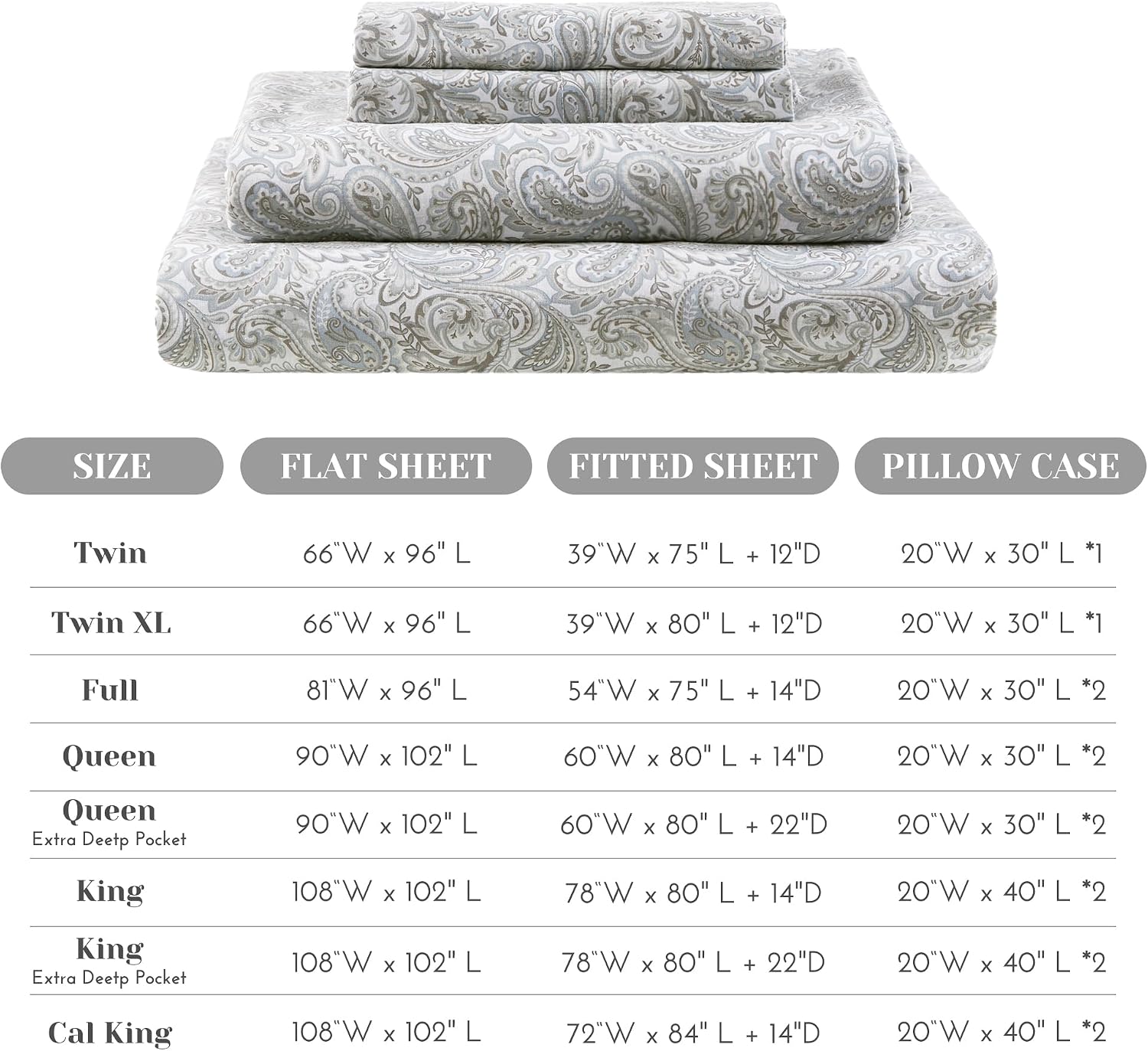 JUEGO DE SÁBANAS COMFORT SPACES PERCALE ALGODÓN 100% QUEEN 4 PIEZAS ESTAMPADO PAISLEY MULTICOLOR - 4