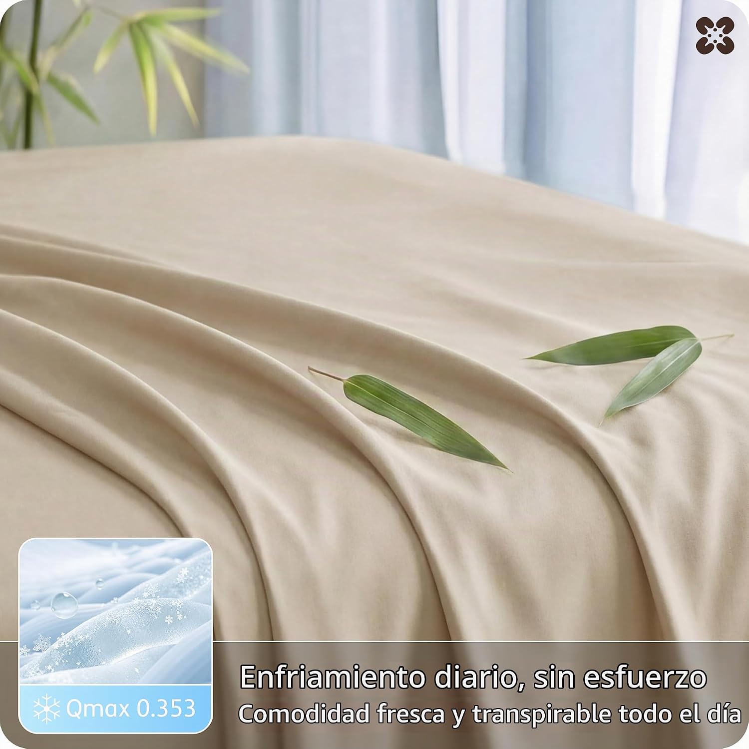 JUEGO DE SÁBANAS BEDSURE PUREWOVEN 100% RAYÓN DE BAMBÚ FULL 4 PIEZAS - 4
