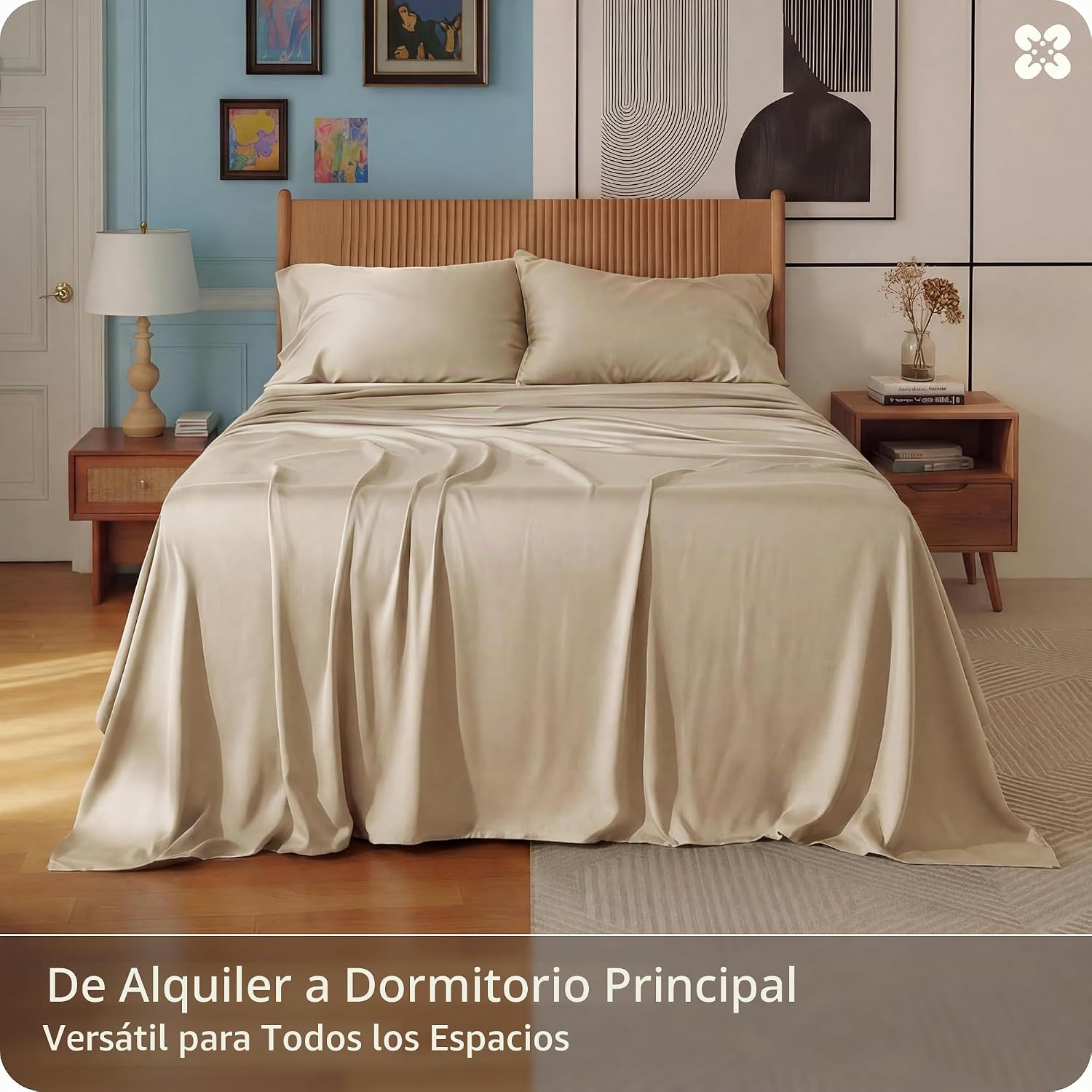 JUEGO DE SÁBANAS BEDSURE PUREWOVEN 100% RAYÓN DE BAMBÚ FULL 4 PIEZAS - 5