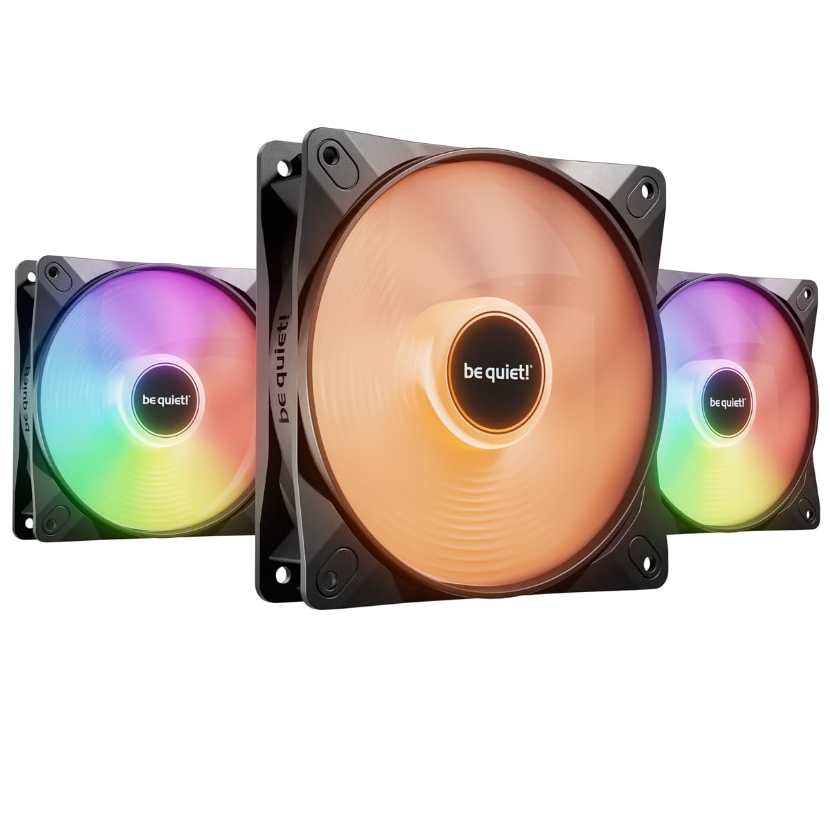 COOLER INTERNO BE QUIET! LIGHT WINGS LX 120MM NEGRO ALTA VELOCIDAD ARGB PWM TRIPLE PACK - 1