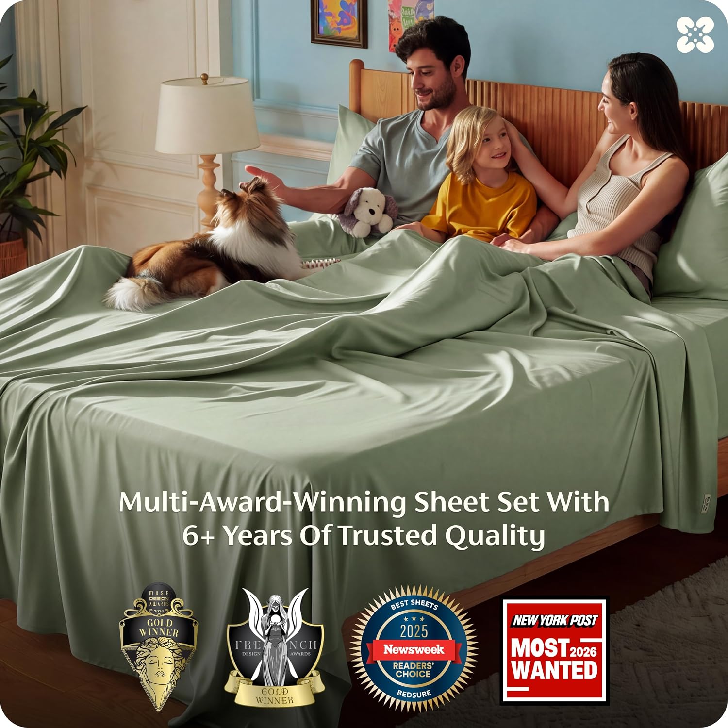 JUEGO DE SÁBANAS BEDSURE PUREWOVEN 100% RAYÓN DE BAMBÚ FULL 4 PIEZAS - 3