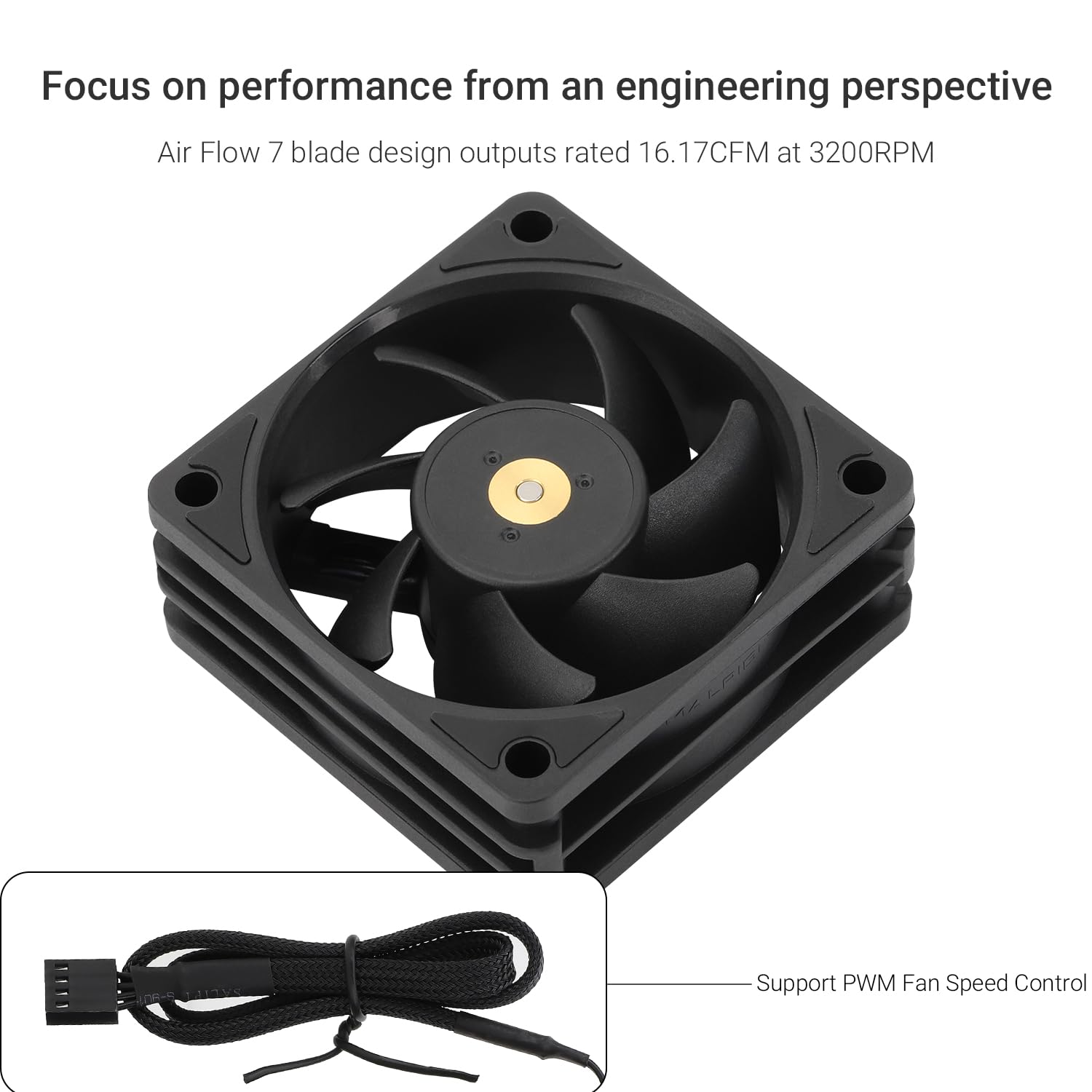 VENTILADOR PARA CPU THERMALRIGHT TL-B6B 60MM 3200RPM BAJO RUIDO NEGRO - 3