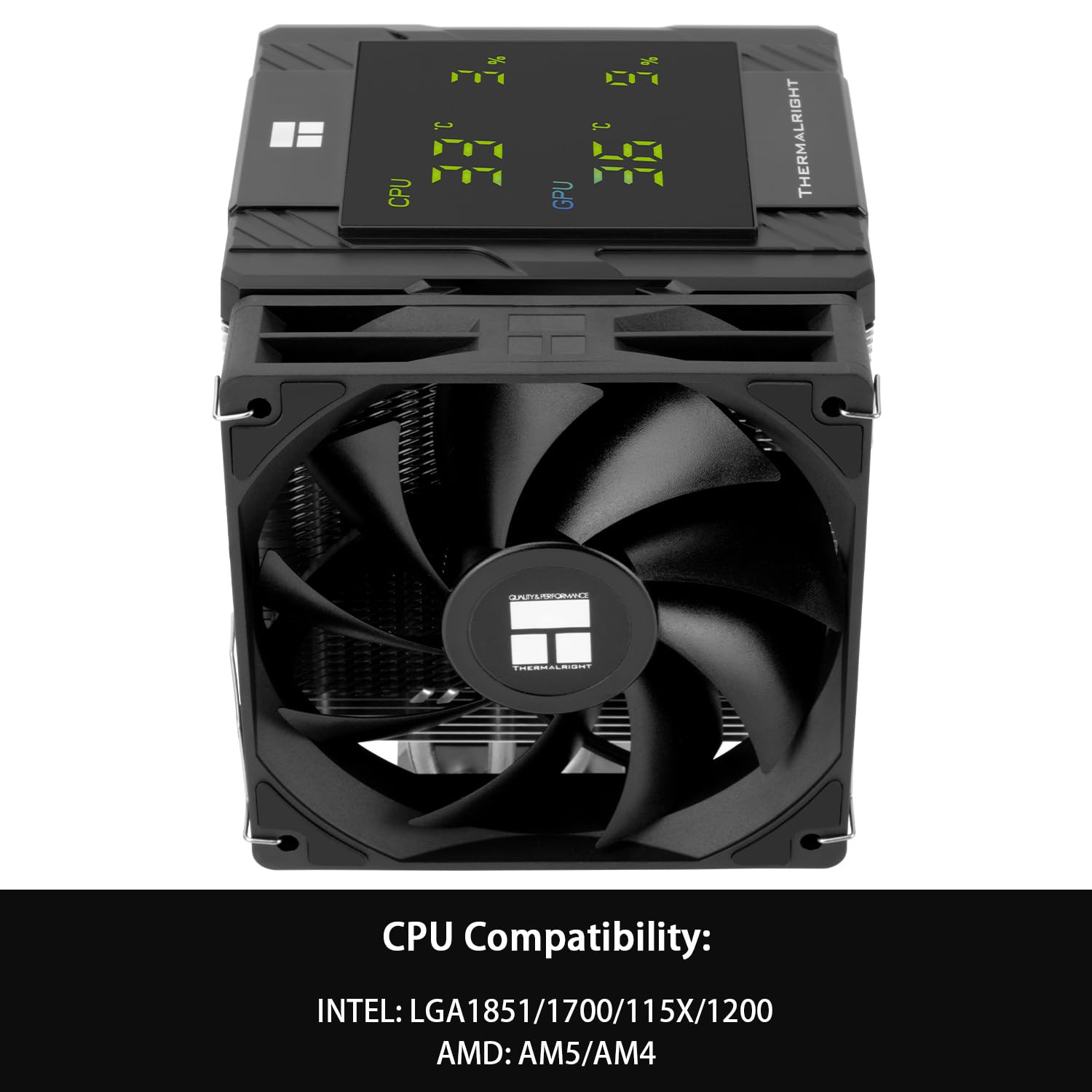 REFRIGERADOR DE CPU THERMALRIGHT PEERLESS ASSASSIN 120 DIGITAL BLACK CON 6 HEATPIPES DE 6 MM Y PANTALLA MAGNÉTICA - 2