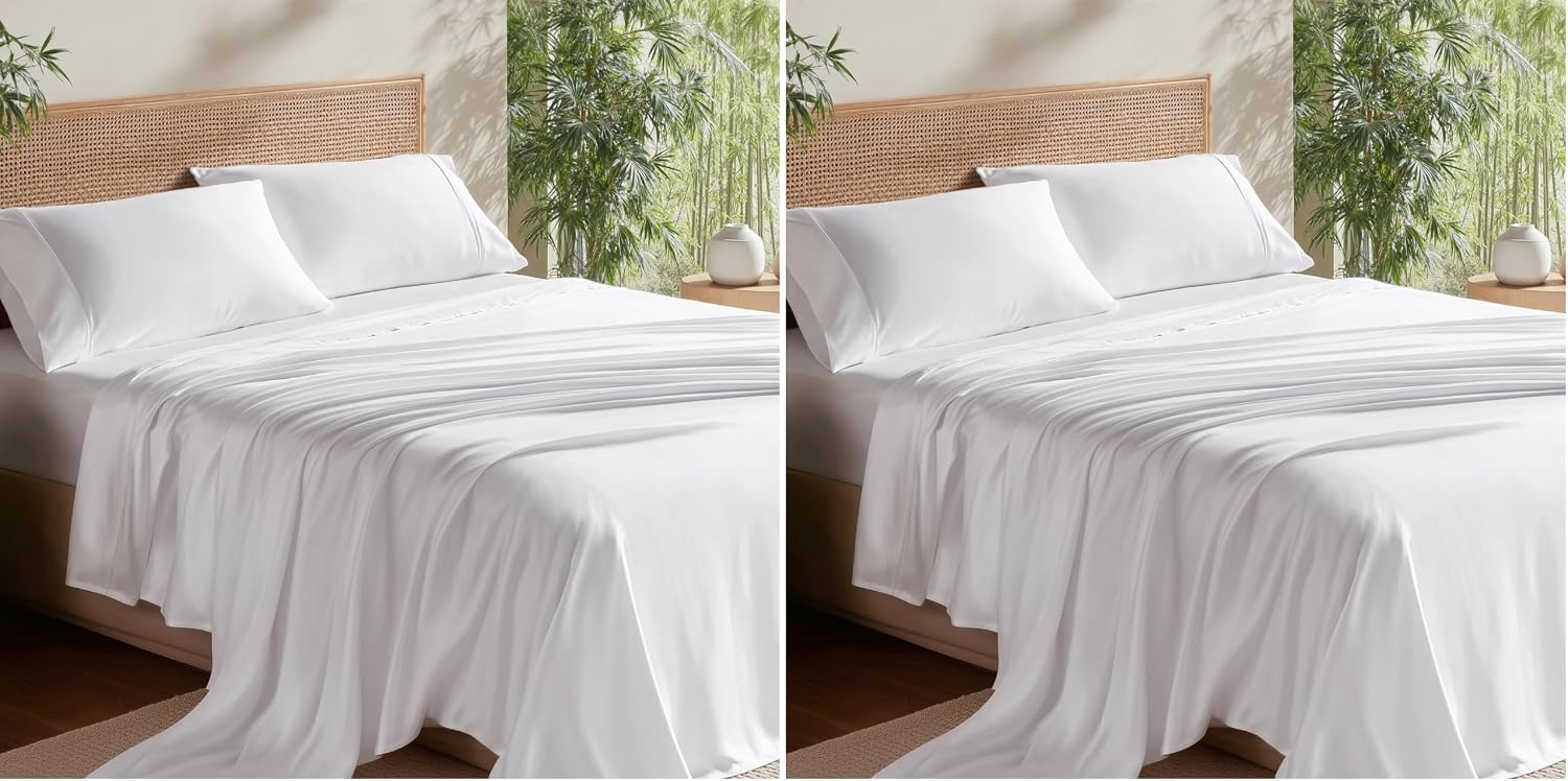 JUEGO DE SÁBANAS BEDSURE KING SIZE 2 UNIDADES BLANCO - 1