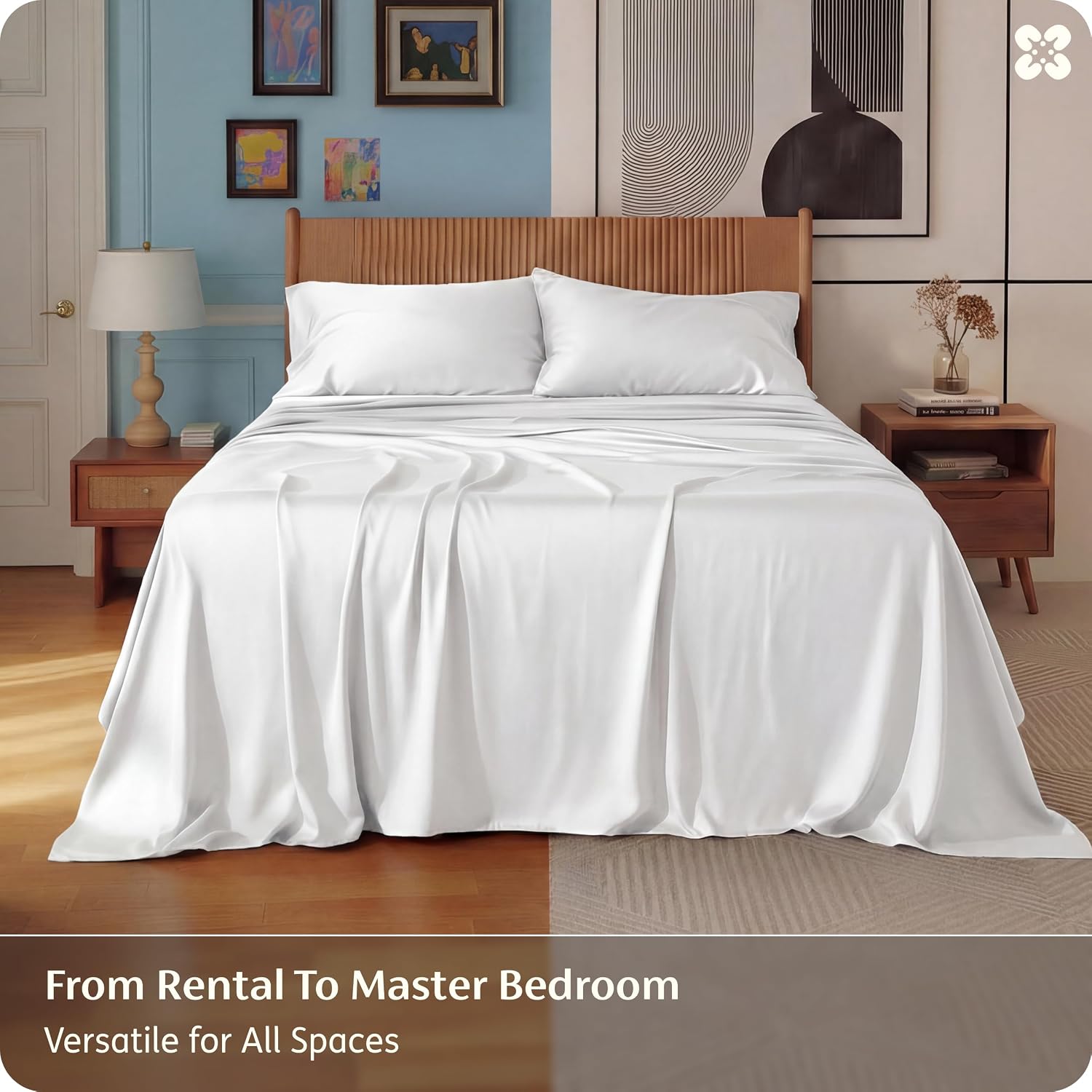 JUEGO DE SÁBANAS BEDSURE KING SIZE 2 UNIDADES BLANCO - 5