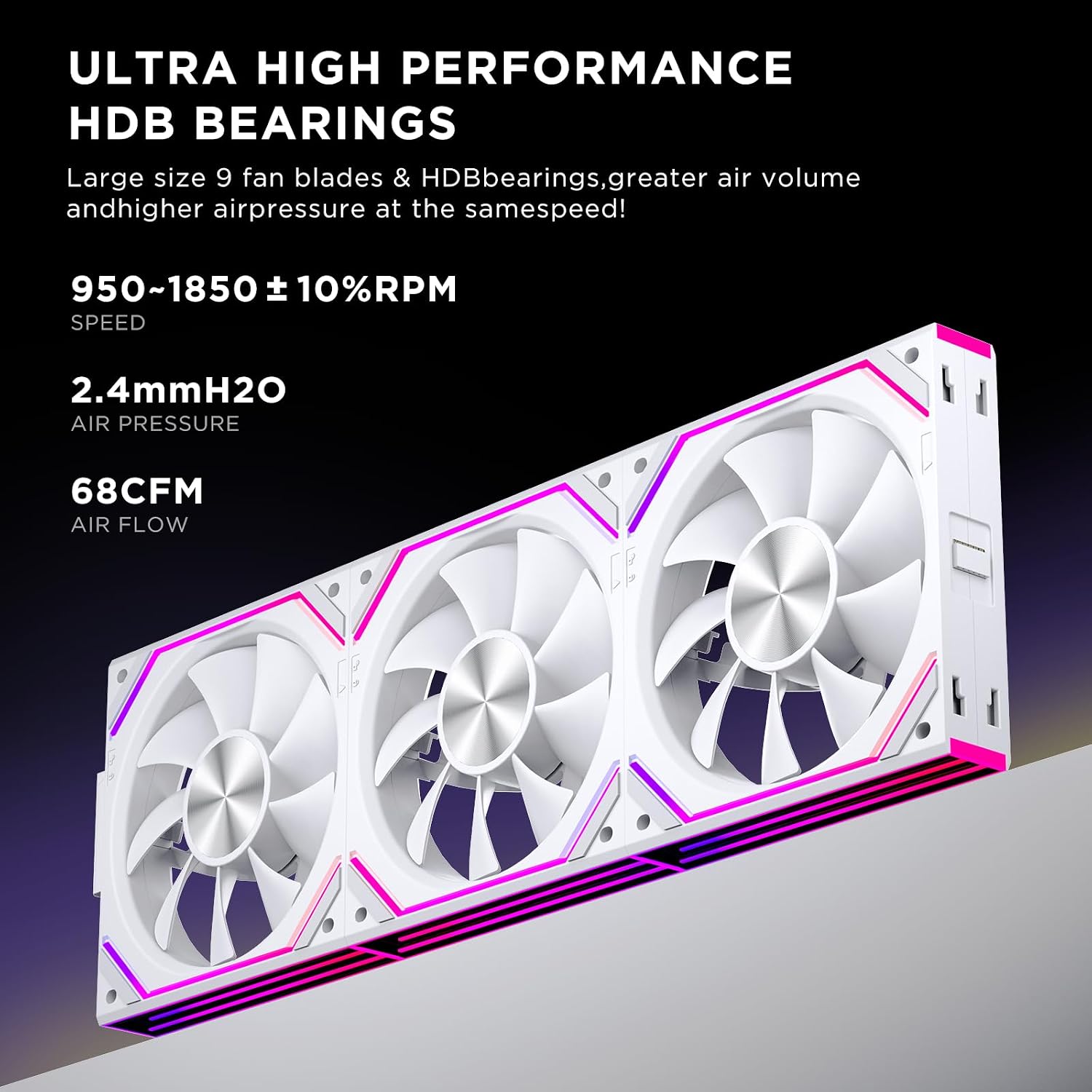 COOLER INTERNO JUNGLE LEOPARD INTERSTELLAR V2 RS 120MM ARGB BLANCO PACK 3 - 4