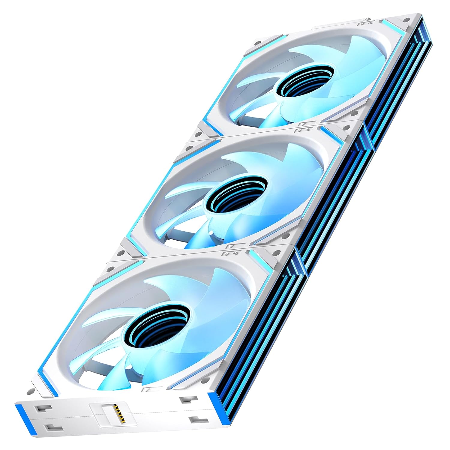 VENTILADOR PARA PC JUNGLE LEOPARD INTERSTELLAR V2 120MM ARGB BLANCO 3 UNIDADES CON CONTROLADOR - 1