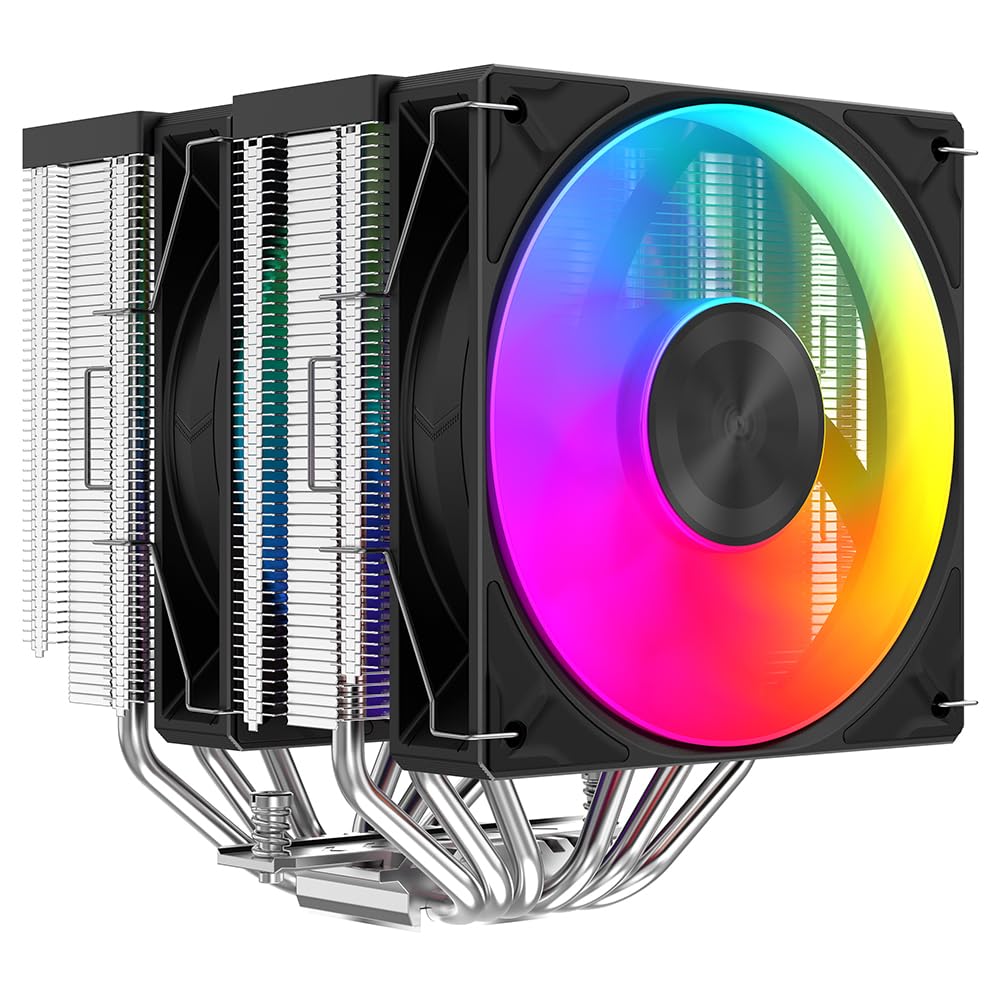 ENFRIADOR DE CPU SAMA A60L DUAL TOWER 265W TDP CON ARGB - 1