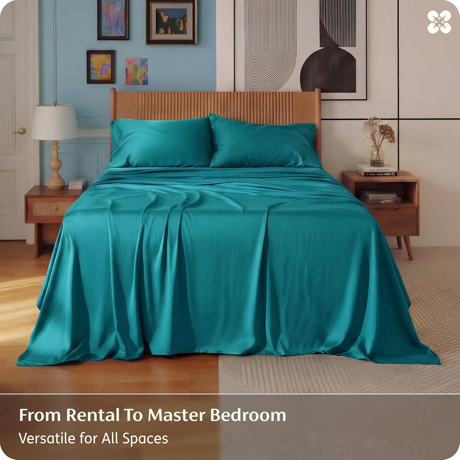 JUEGO DE SÁBANAS BEDSURE PUREWOVEN 100% RAYÓN DE BAMBÚ KING - 5