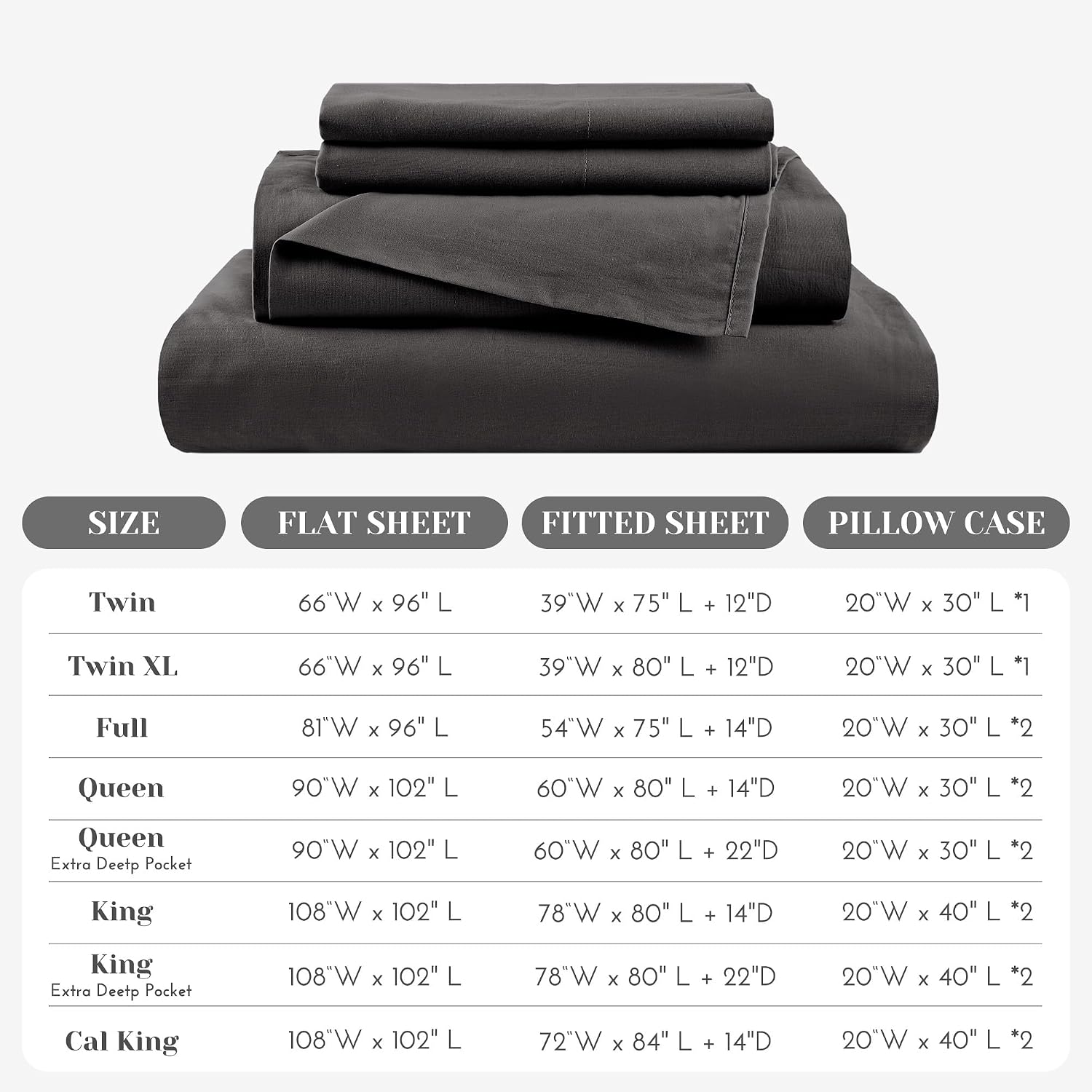 JUEGO DE SÁBANAS COMFORT SPACES PERCALE ALGODÓN 100% QUEEN 4 PIEZAS NEGRO - 4