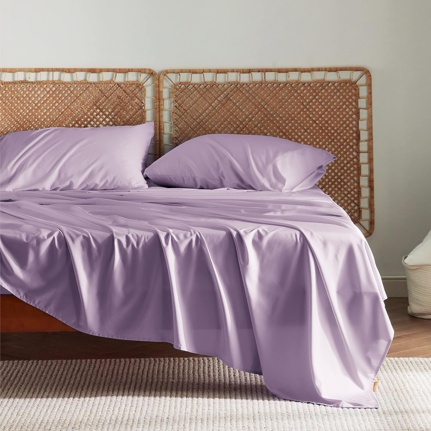 JUEGO DE SÁBANAS BEDSURE PUREWOVEN 100% RAYÓN DE BAMBÚ QUEEN 4 PIEZAS - 2