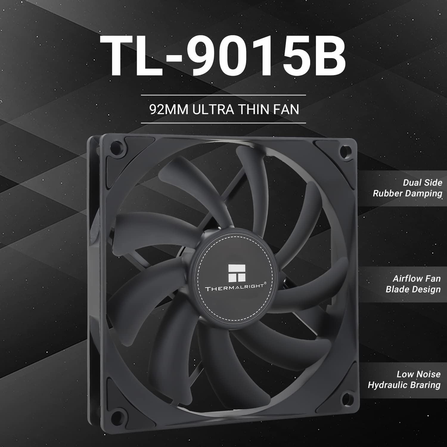 COOLER PARA CPU THERMALRIGHT TL-9015B 92MM 15MM NEGRO 4PIN PWM - 2
