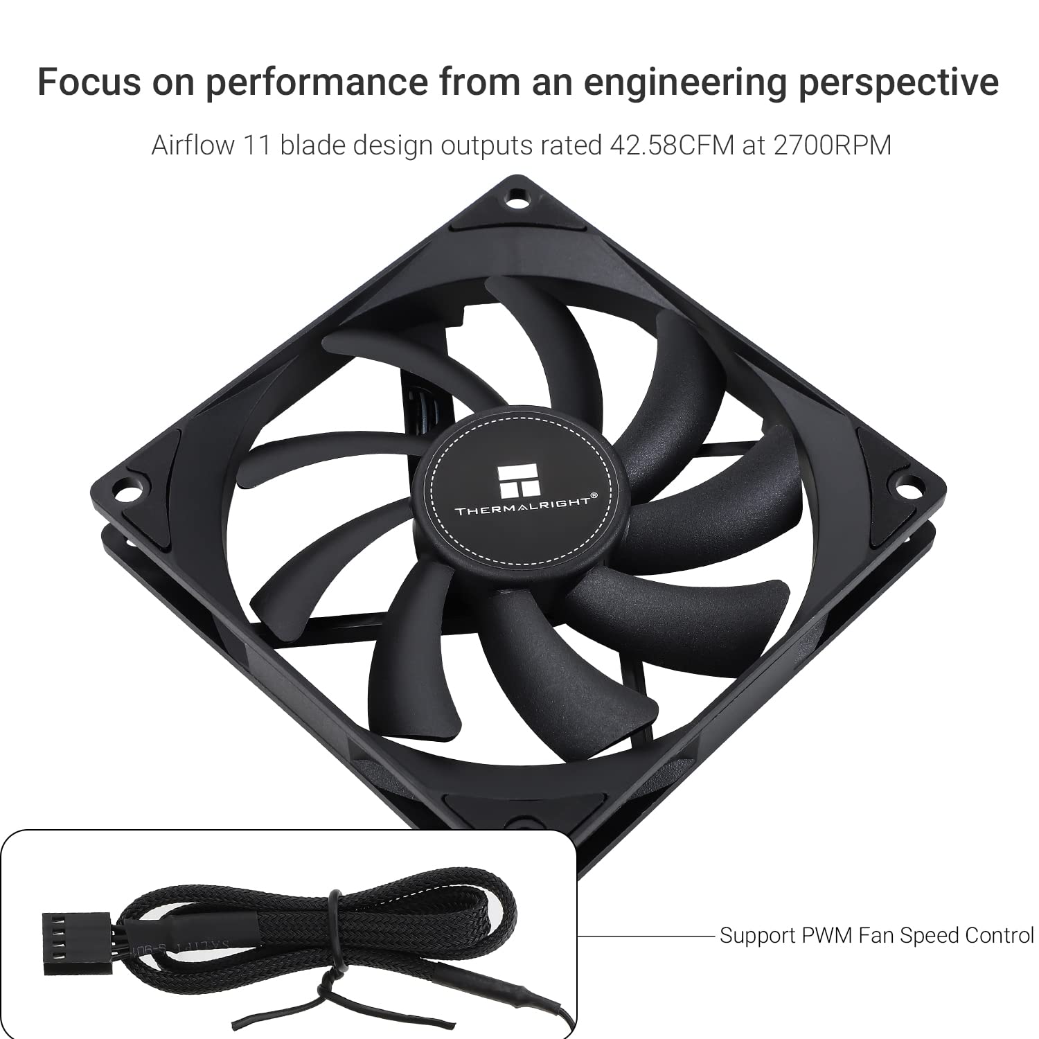 COOLER PARA CPU THERMALRIGHT TL-9015B 92MM 15MM NEGRO 4PIN PWM - 3