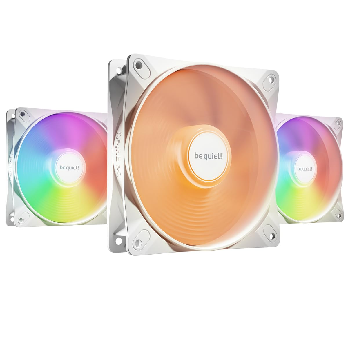 COOLER INTERNO BE QUIET! LIGHT WINGS LX 120MM BLANCO ALTA VELOCIDAD ARGB PWM TRIPLE PACK - 1